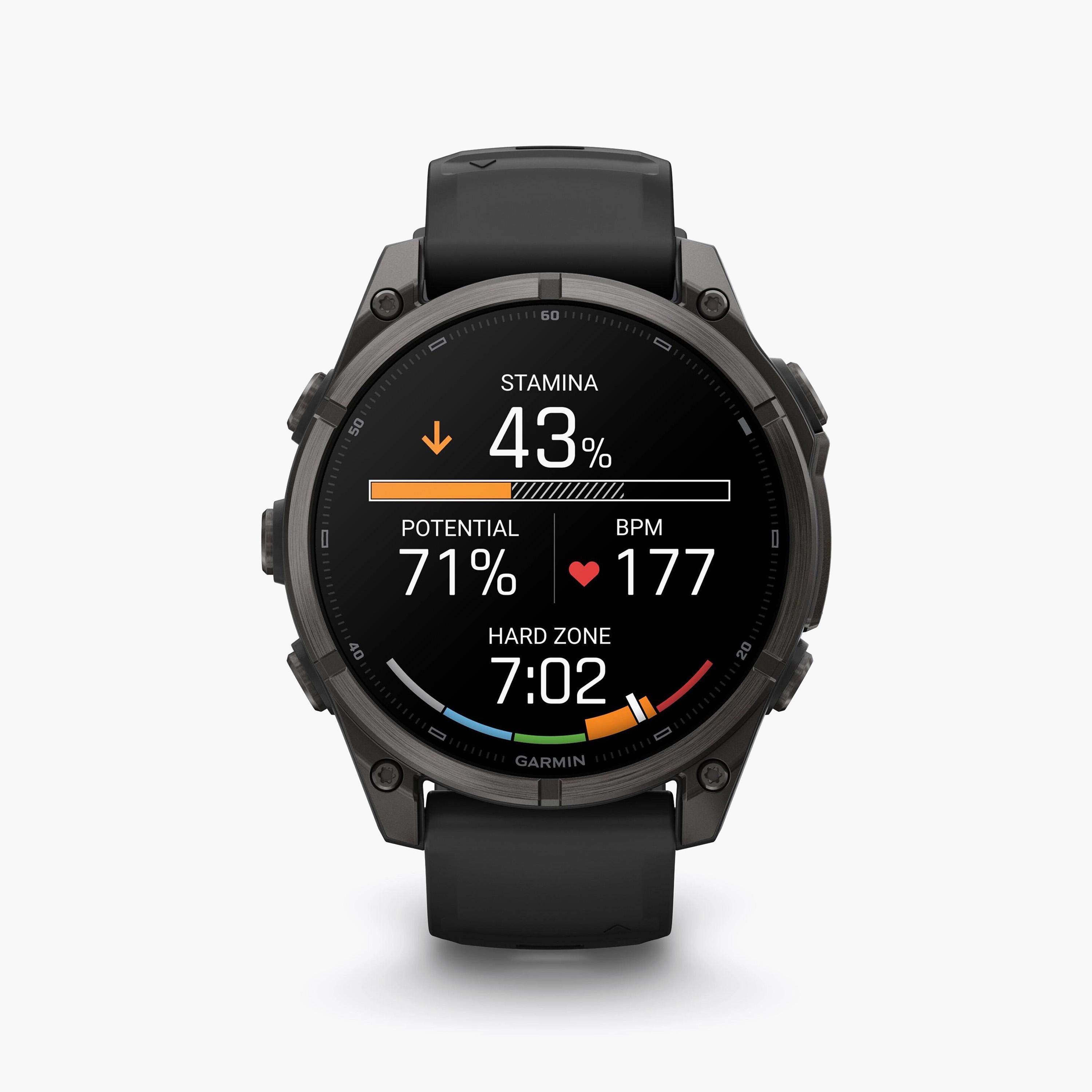 Garmin Fenix 9 47mm AMOLED Carbon Gray DLC Titanium with Black Silicone Band | 010-04762-11-men-watchesandjewellery-watches-image-4
