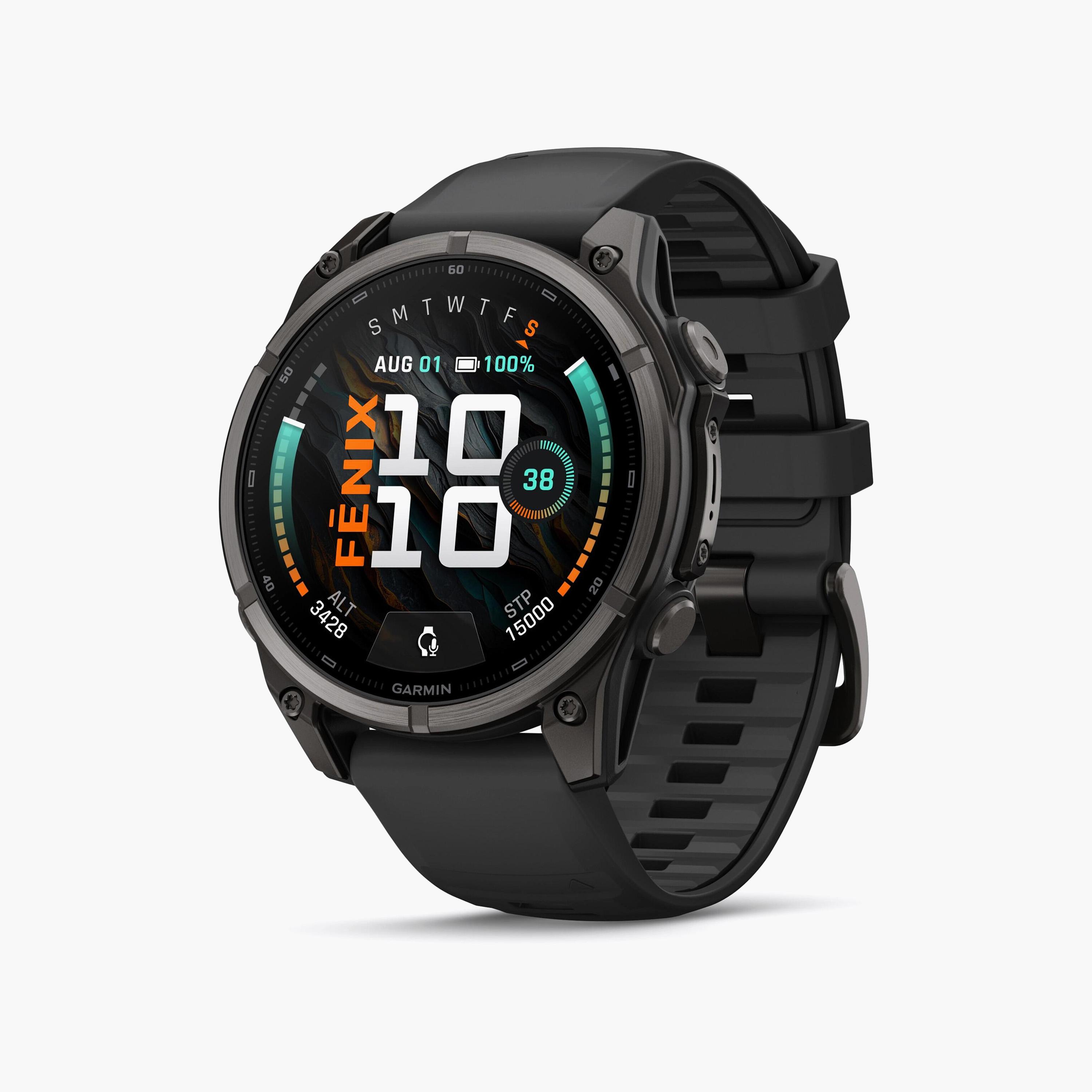 Garmin Fenix 9 47mm AMOLED Carbon Gray DLC Titanium with Black Silicone Band | 010-04762-11-men-watchesandjewellery-watches-image-9