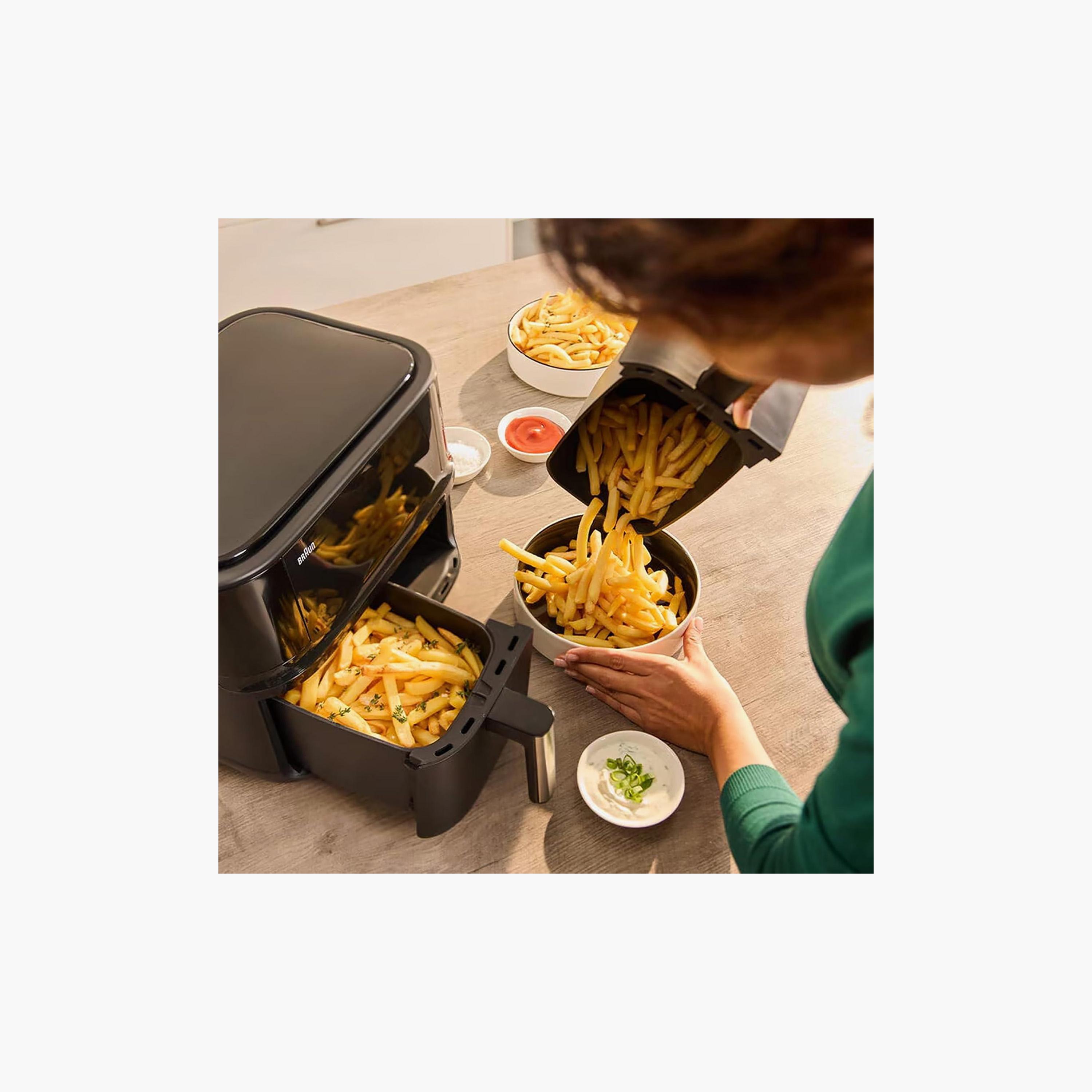 Braun Air Fryer 2850W 8L 8 Programs Digital Touch Screen Auto Off Black | TD 3030-household-appliances-kitchenappliances-airfryers-image-5