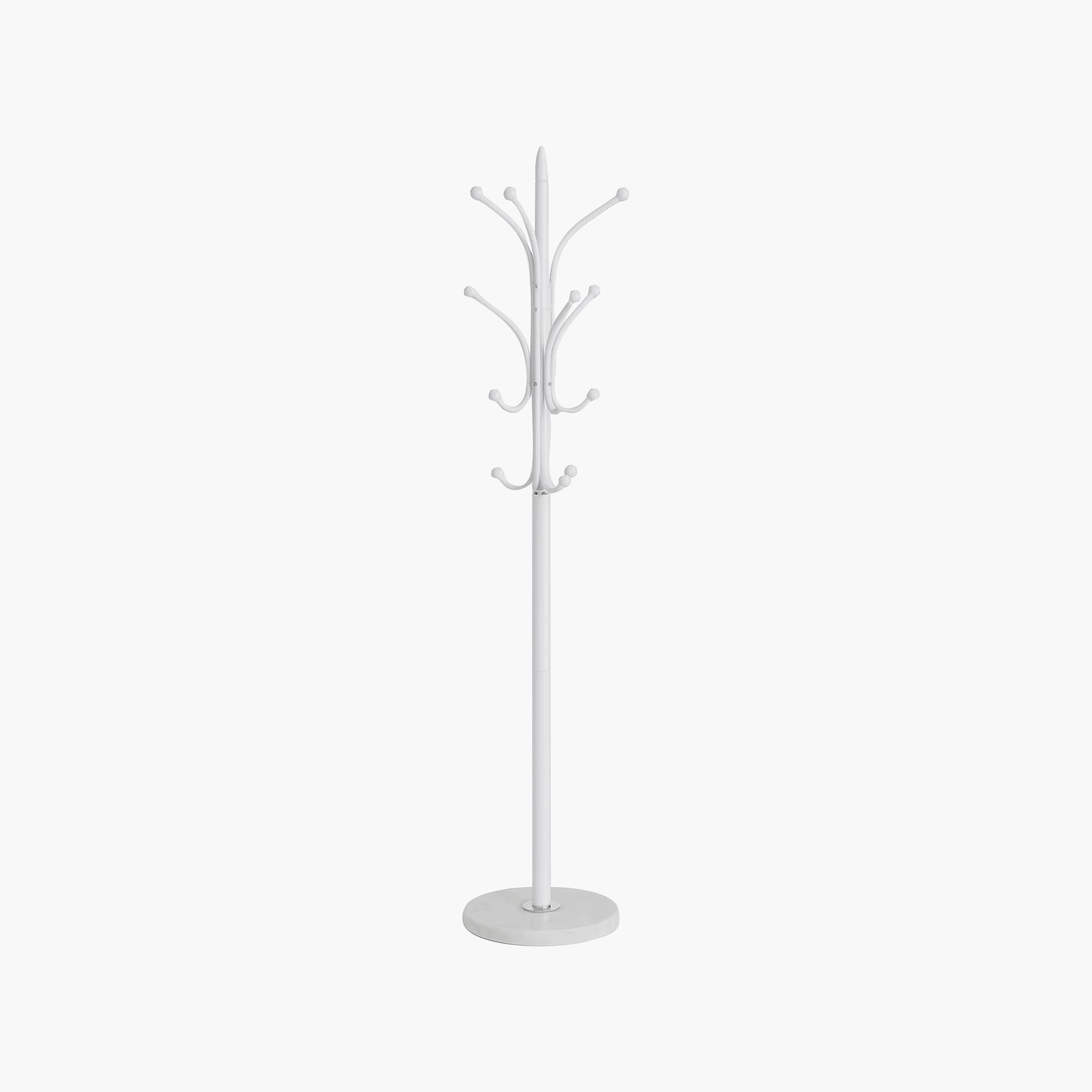 Maria Homes Modern Metal Coat Rack with Curved Arms & Marble-Look Base-household-storage-storagesolutions-tallhangers-image-3