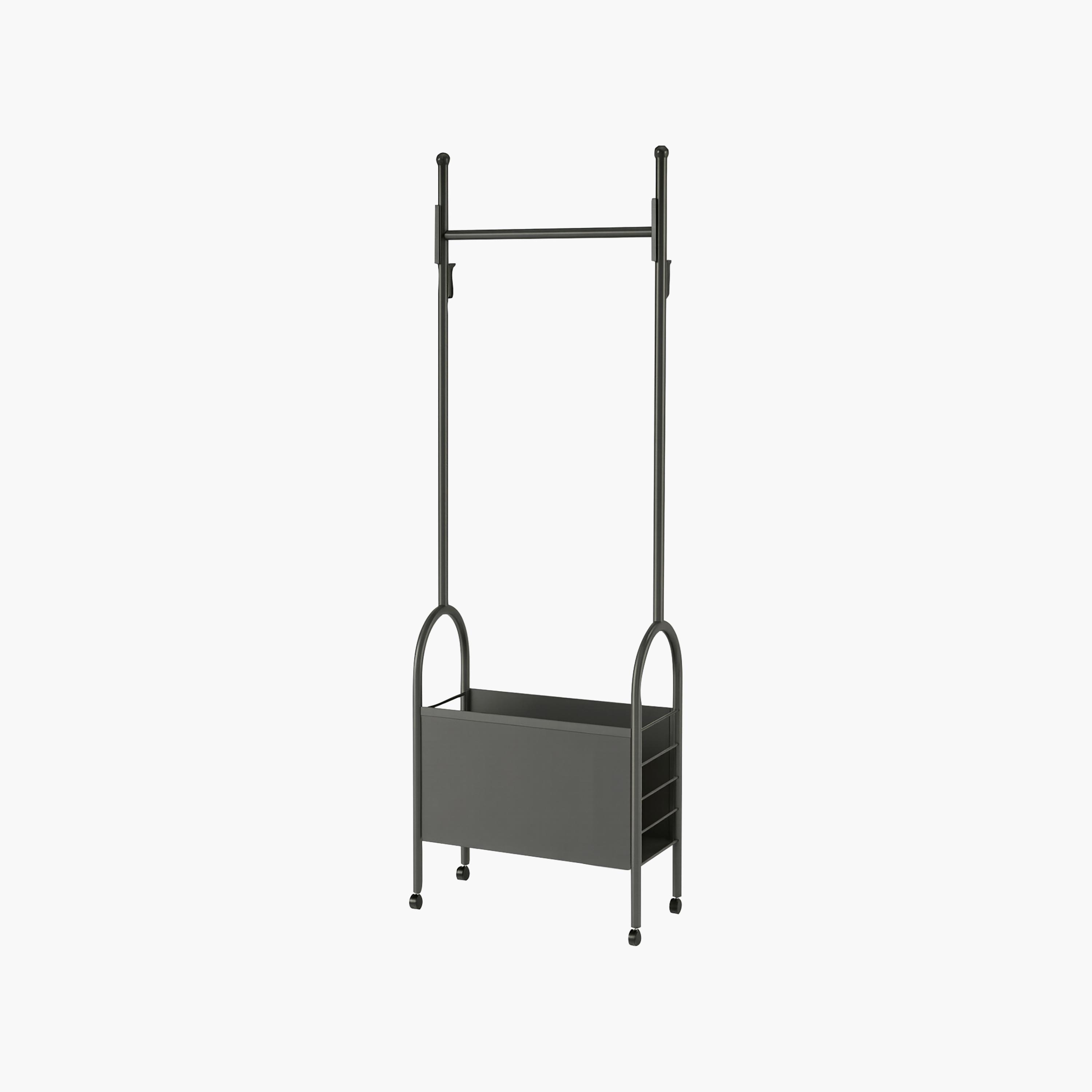 رف ملابس متحرك عصري مع سلة تخزين من ماريا هومز-household-storage-storagesolutions-storageracks-image-5