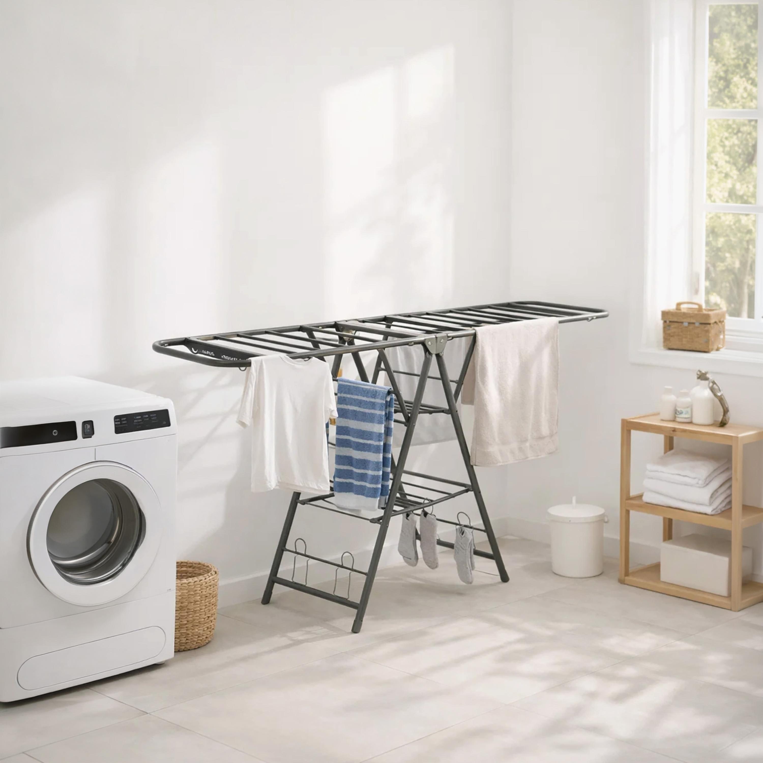 رف تجفيف ملابس متعدد الطبقات عصري من ماريا هومز-household-storage-storagesolutions-storageracks-image-1