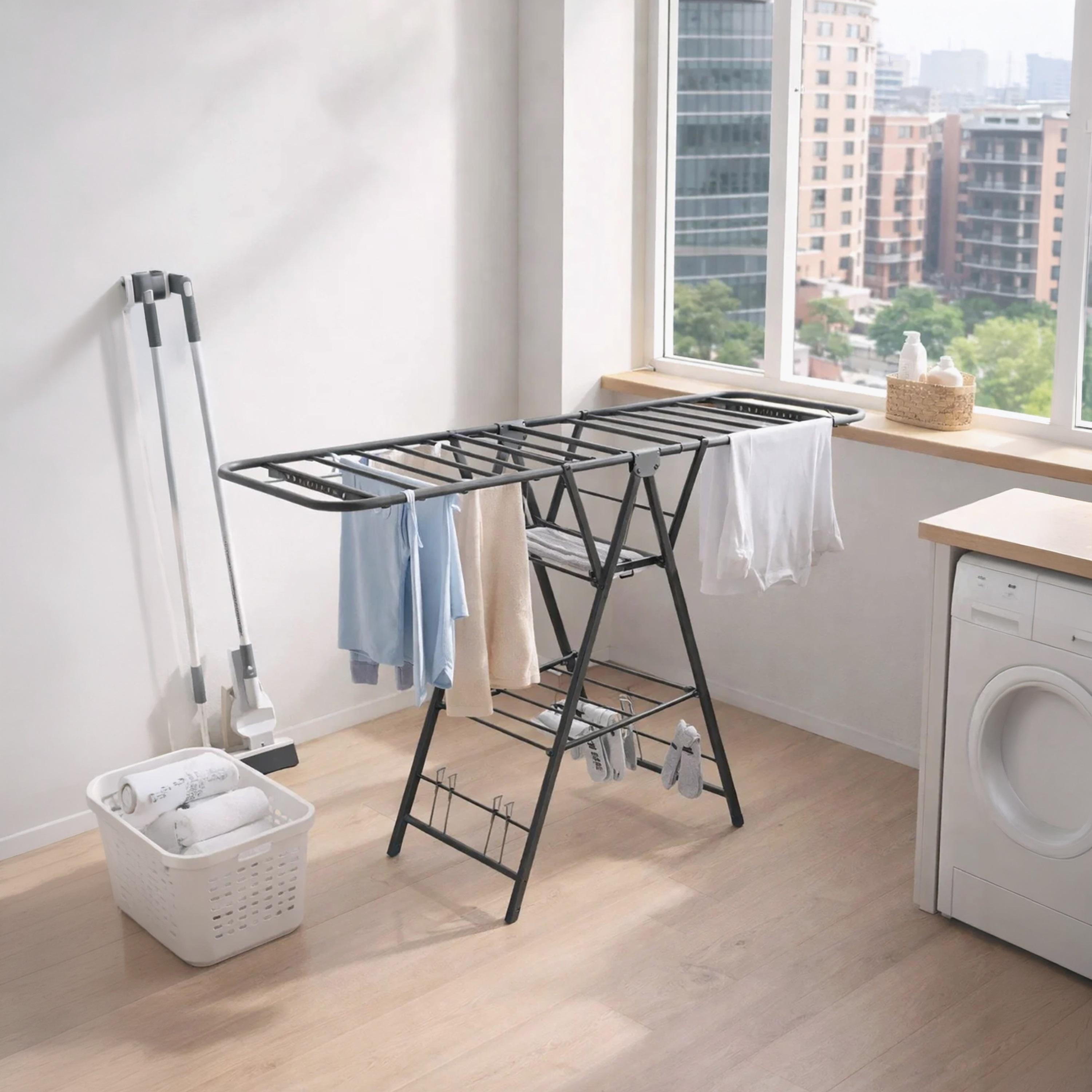 رف تجفيف ملابس متعدد الطبقات عصري من ماريا هومز-household-storage-storagesolutions-storageracks-image-2