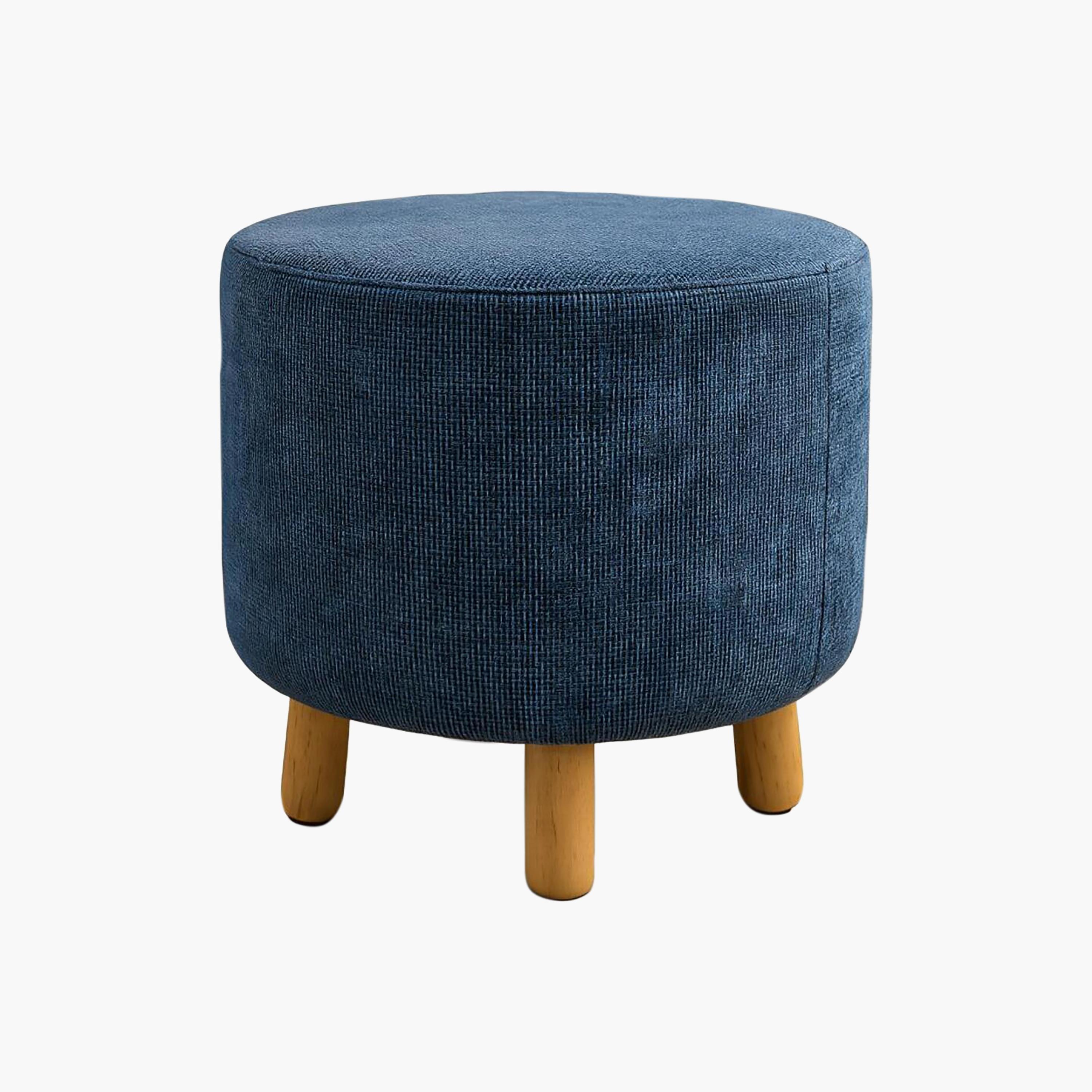 أوتومان أزرق بدون ذراعين من ماريا هومز-furniture-sofaandseating-ottomansbeanbagsandpoufs-image-4