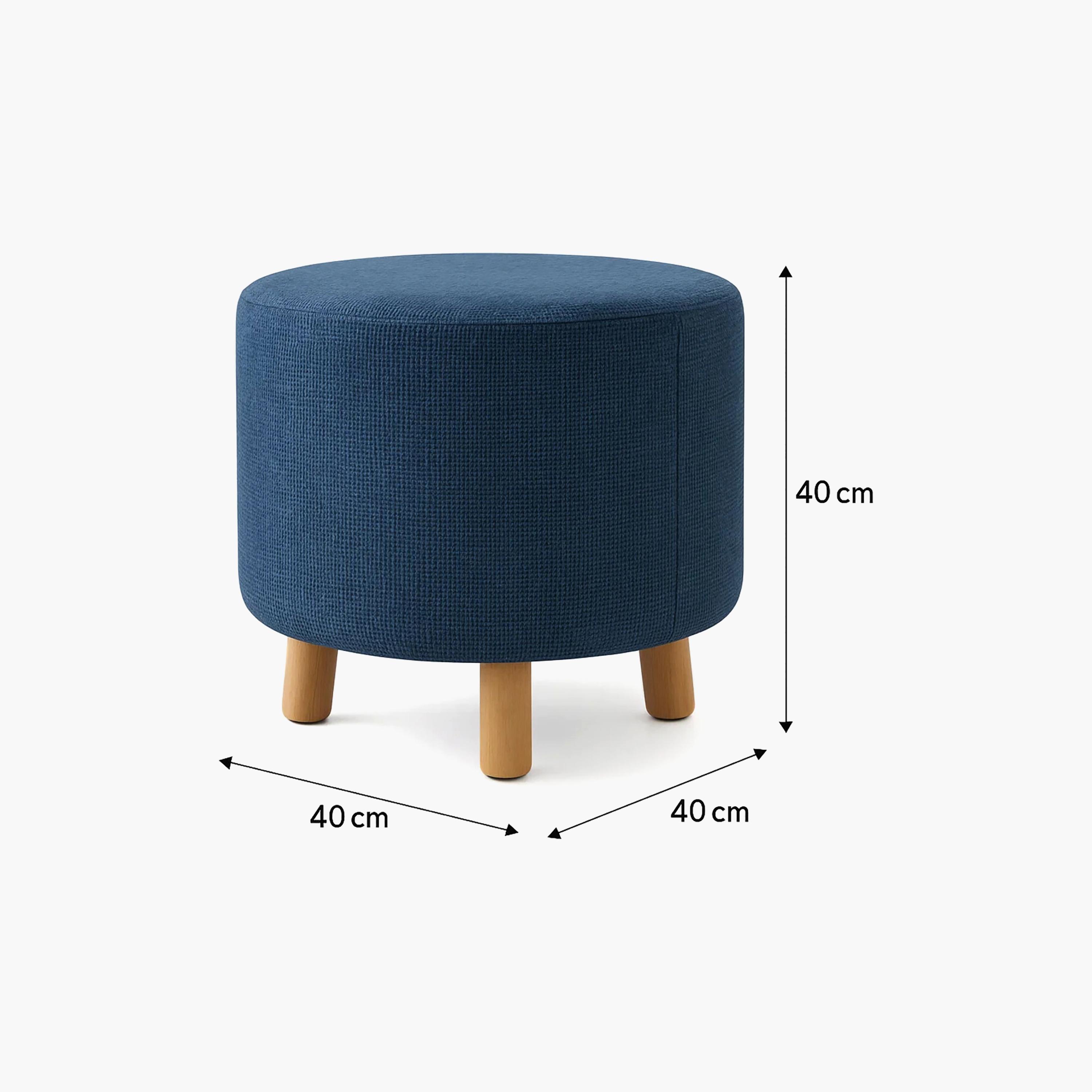 أوتومان أزرق بدون ذراعين من ماريا هومز-furniture-sofaandseating-ottomansbeanbagsandpoufs-image-5