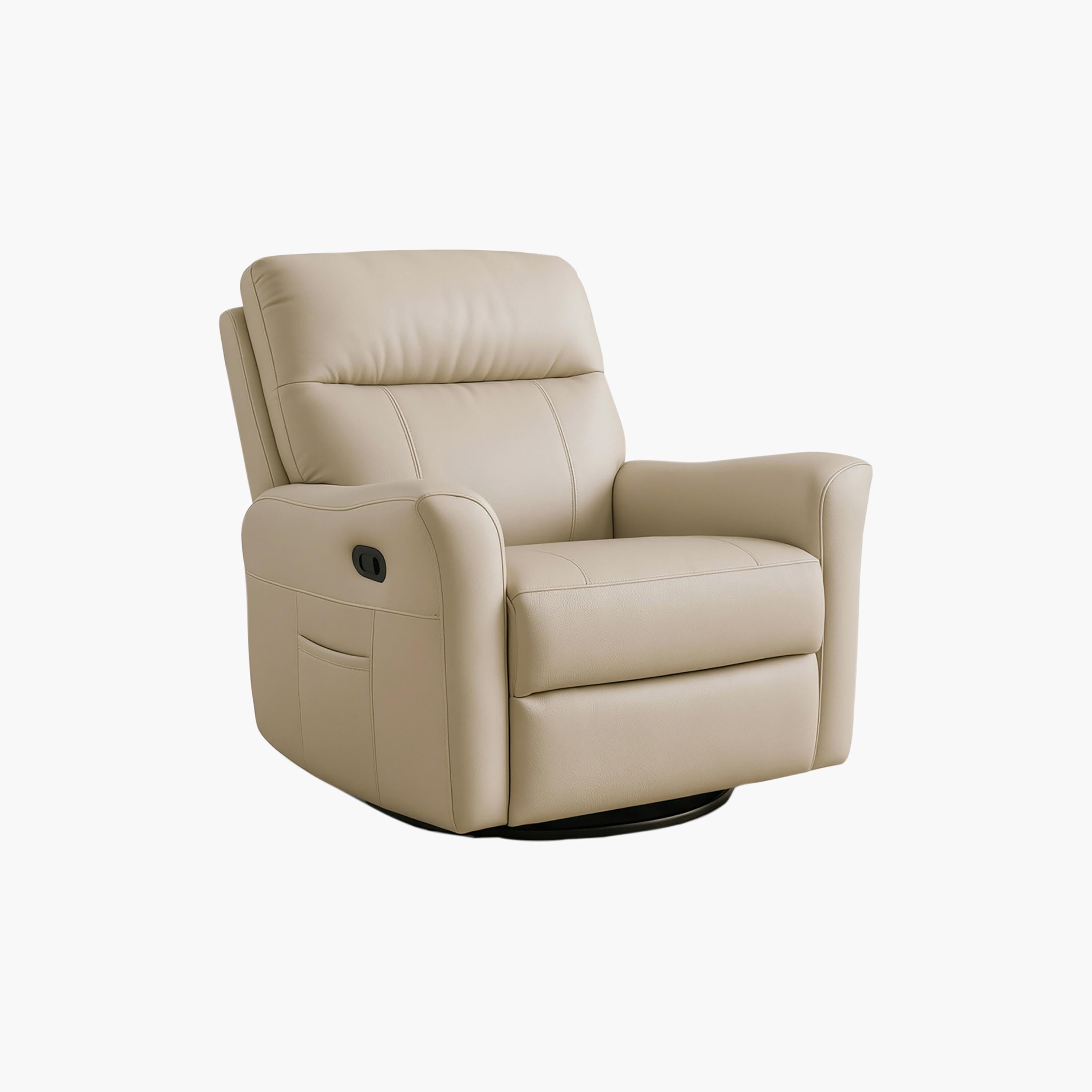 مقعد خشبي بمساند بيج من ماريا هومز-furniture-sofaandseating-recliners-image-6
