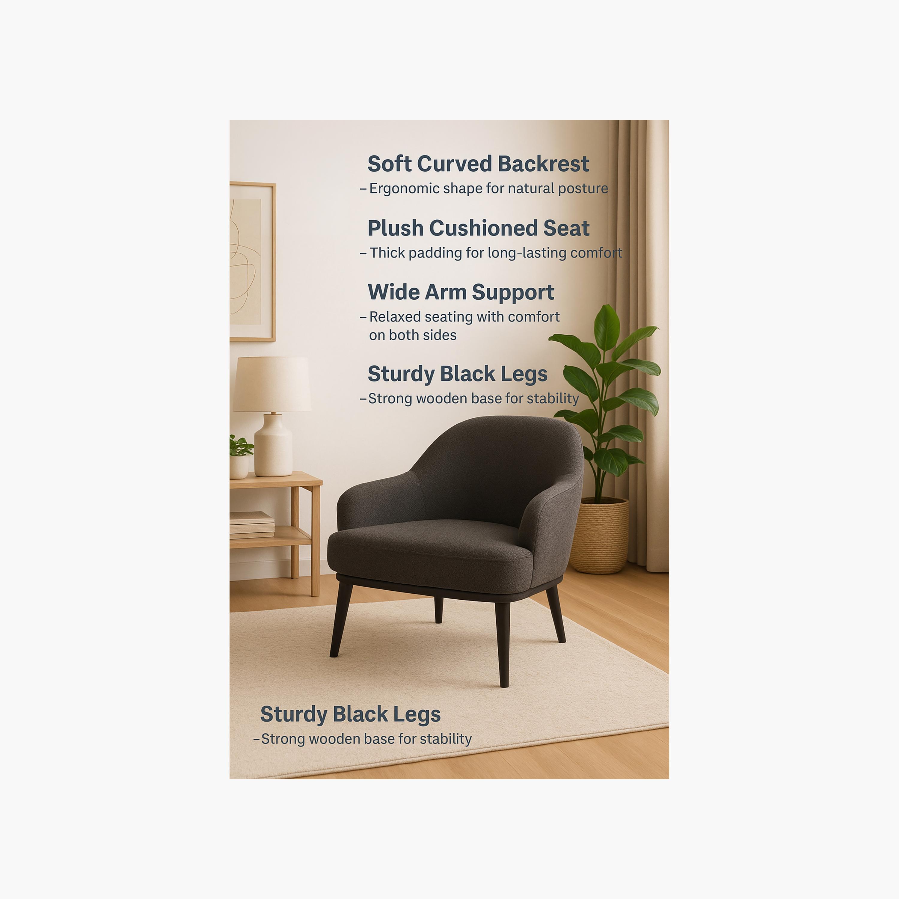 Maria Homes Curved Arm Chair-furniture-sofaandseating-armchairs-image-6