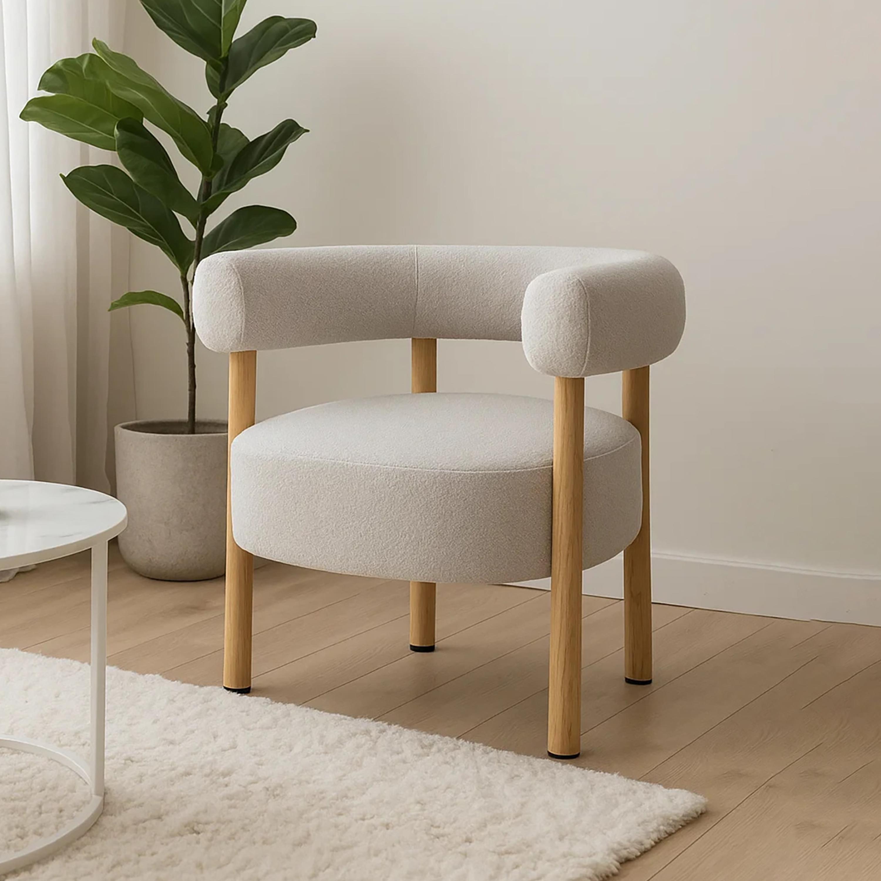 Maria Homes Curved Arm Chair-furniture-sofaandseating-armchairs-image-1