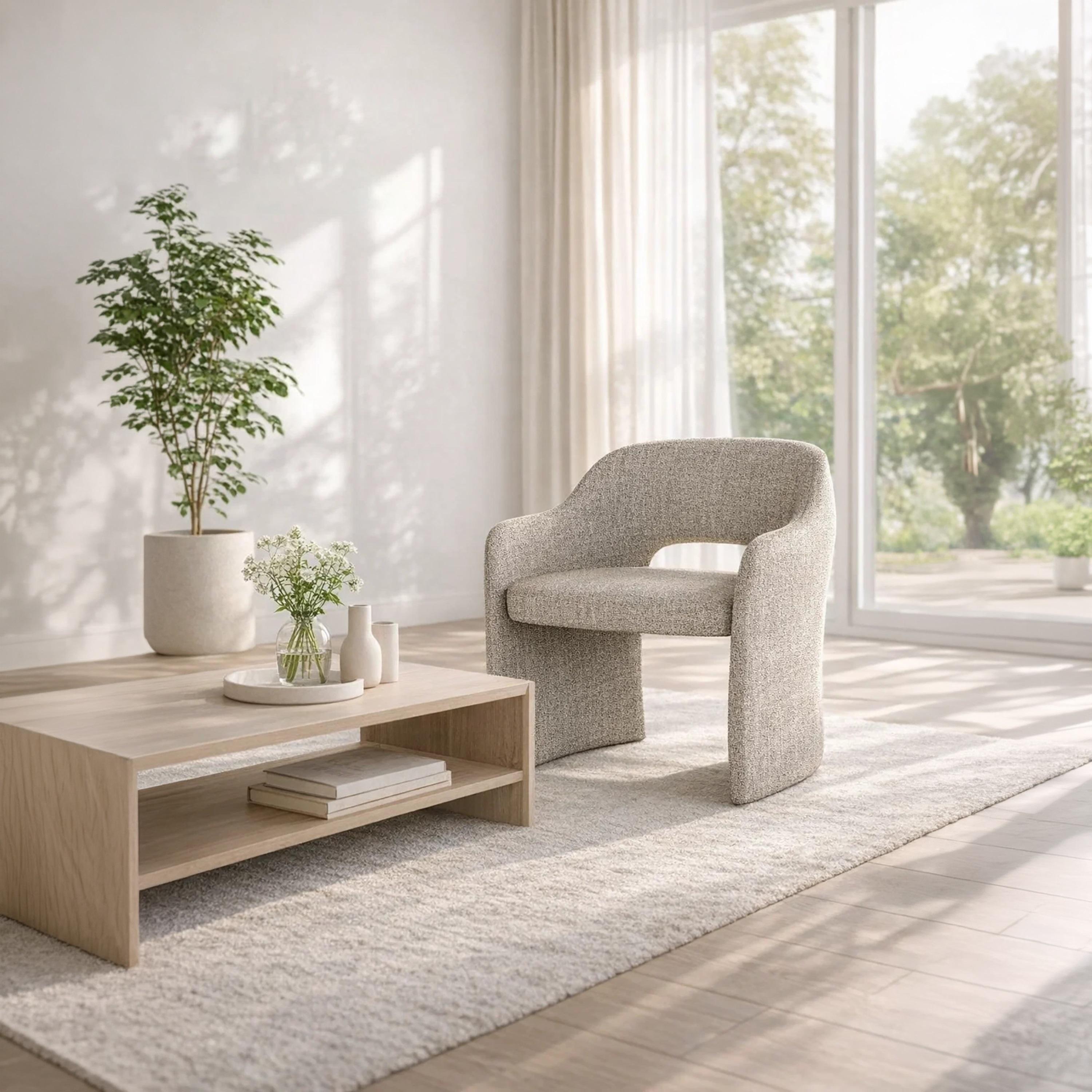كرسي بذراع منحني بيج من ماريا هومز-furniture-sofaandseating-armchairs-image-2