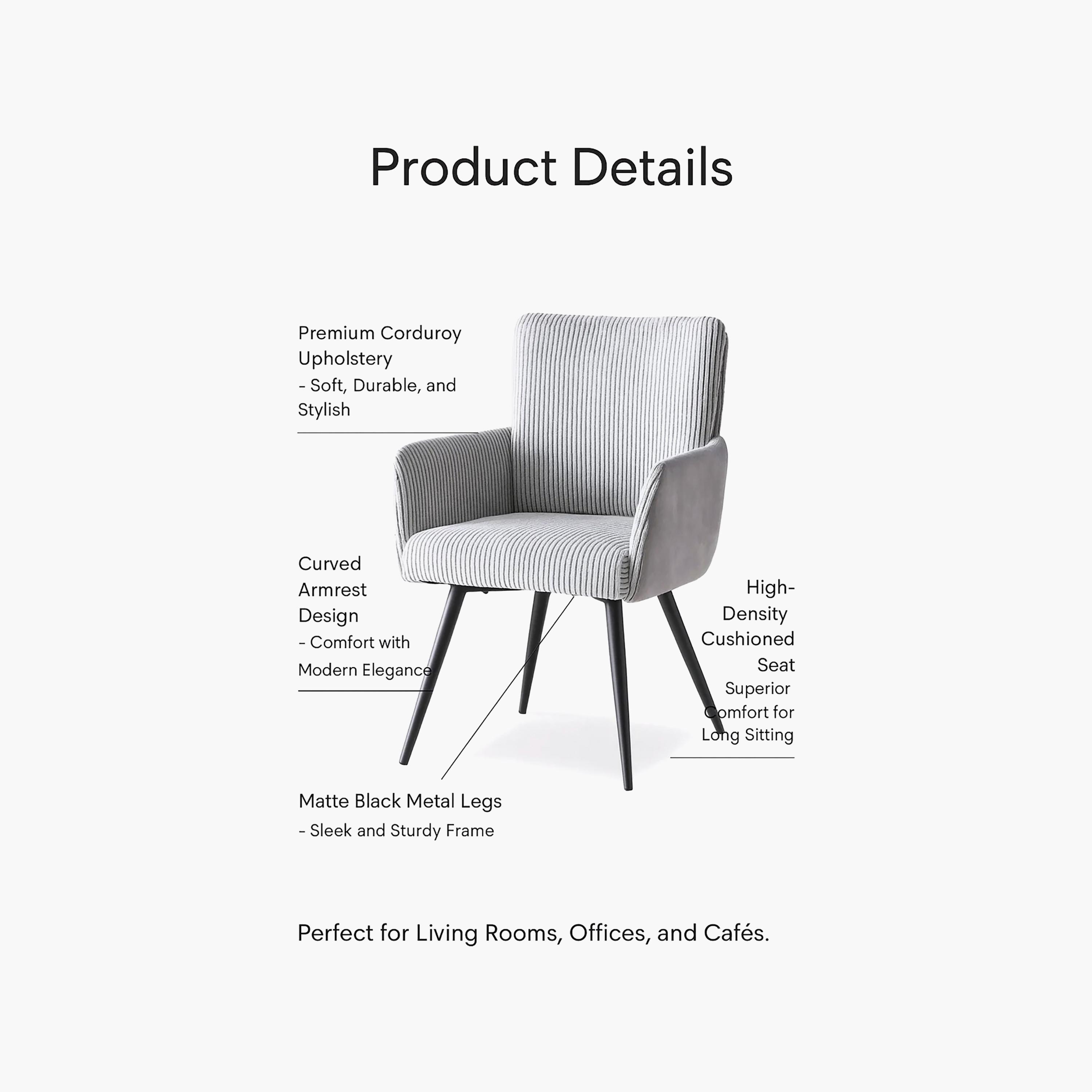 كرسي بذراعين مبطن من ماريا هومز-furniture-sofaandseating-armchairs-image-4