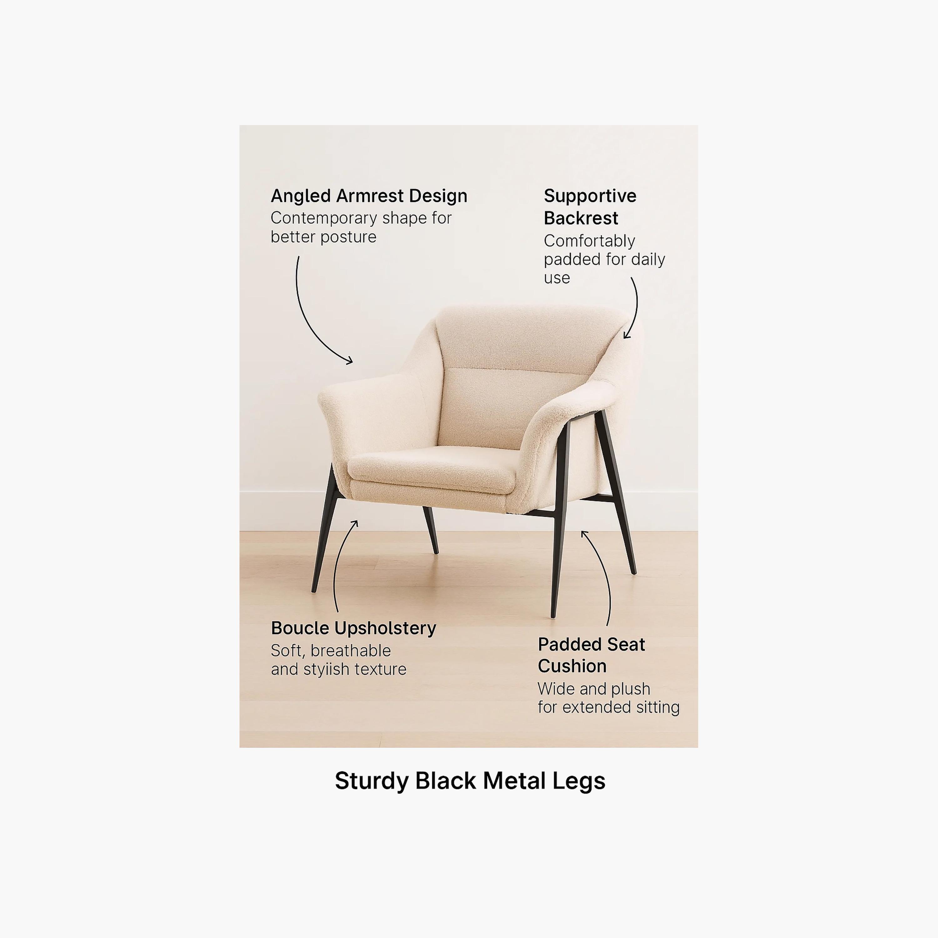 Maria Homes Padded Arm Chair-furniture-sofaandseating-armchairs-image-5