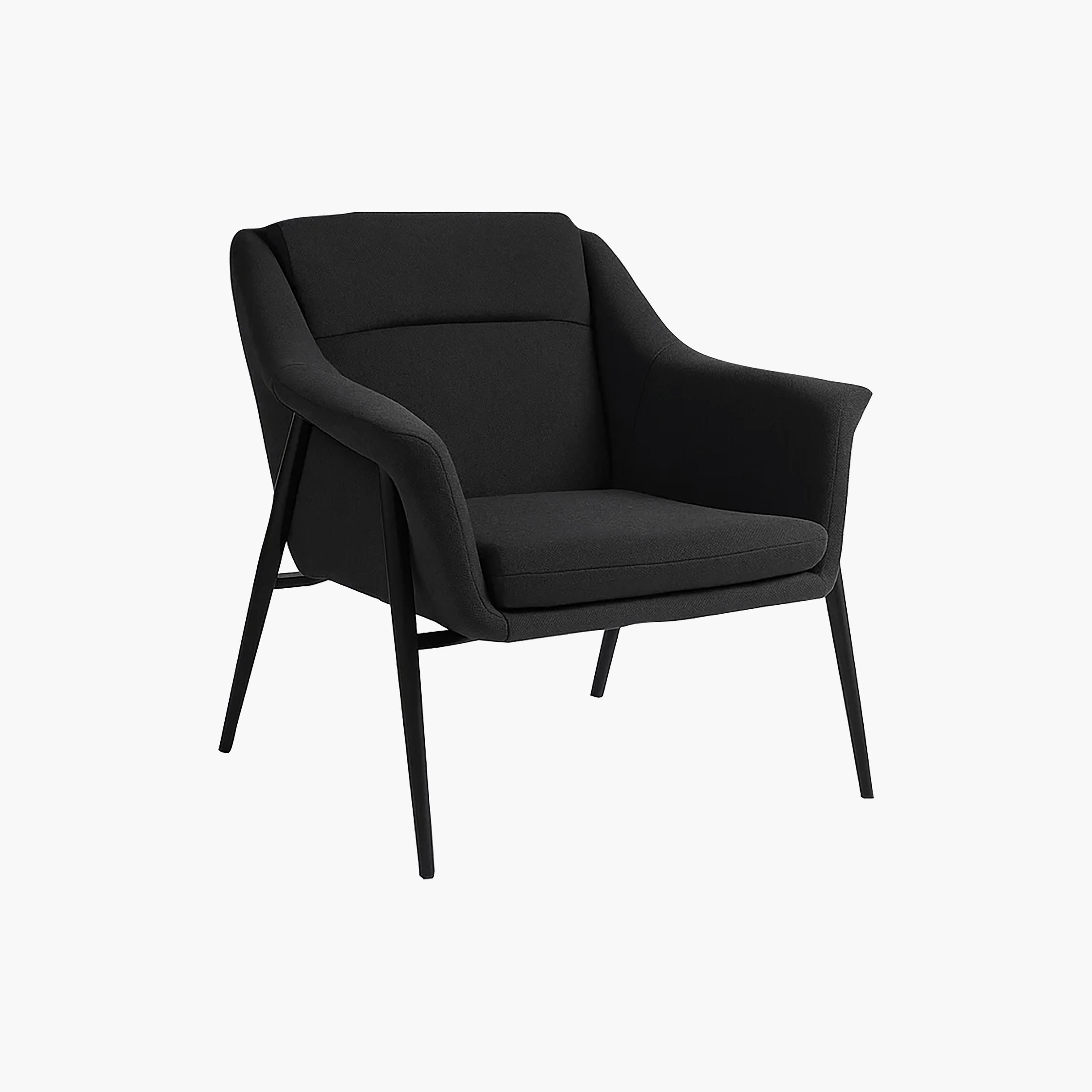 Maria Homes Black Padded Arm Chair-furniture-sofaandseating-armchairs-image-5
