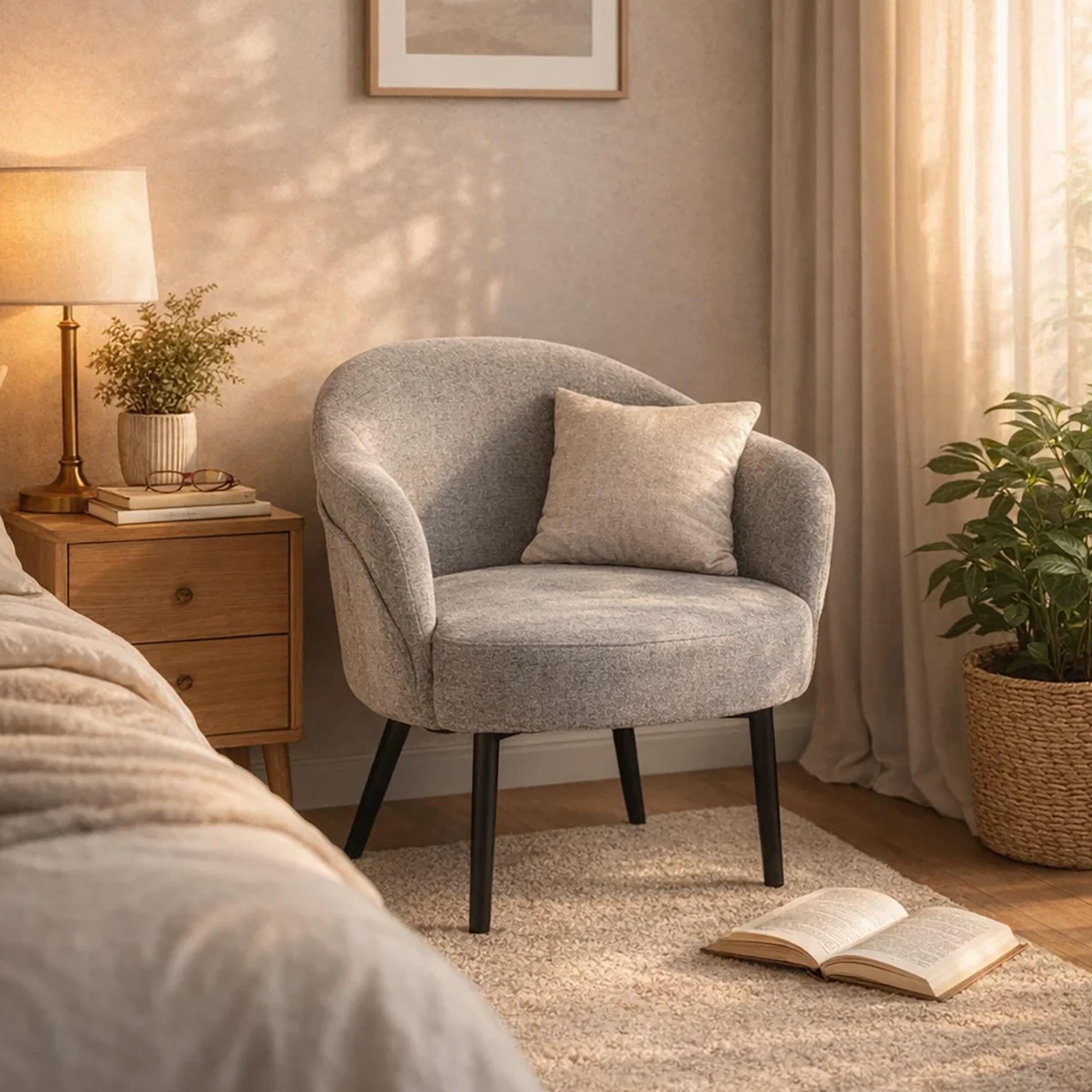 Maria Homes Curved Arm Chair-furniture-sofaandseating-armchairs-image-1