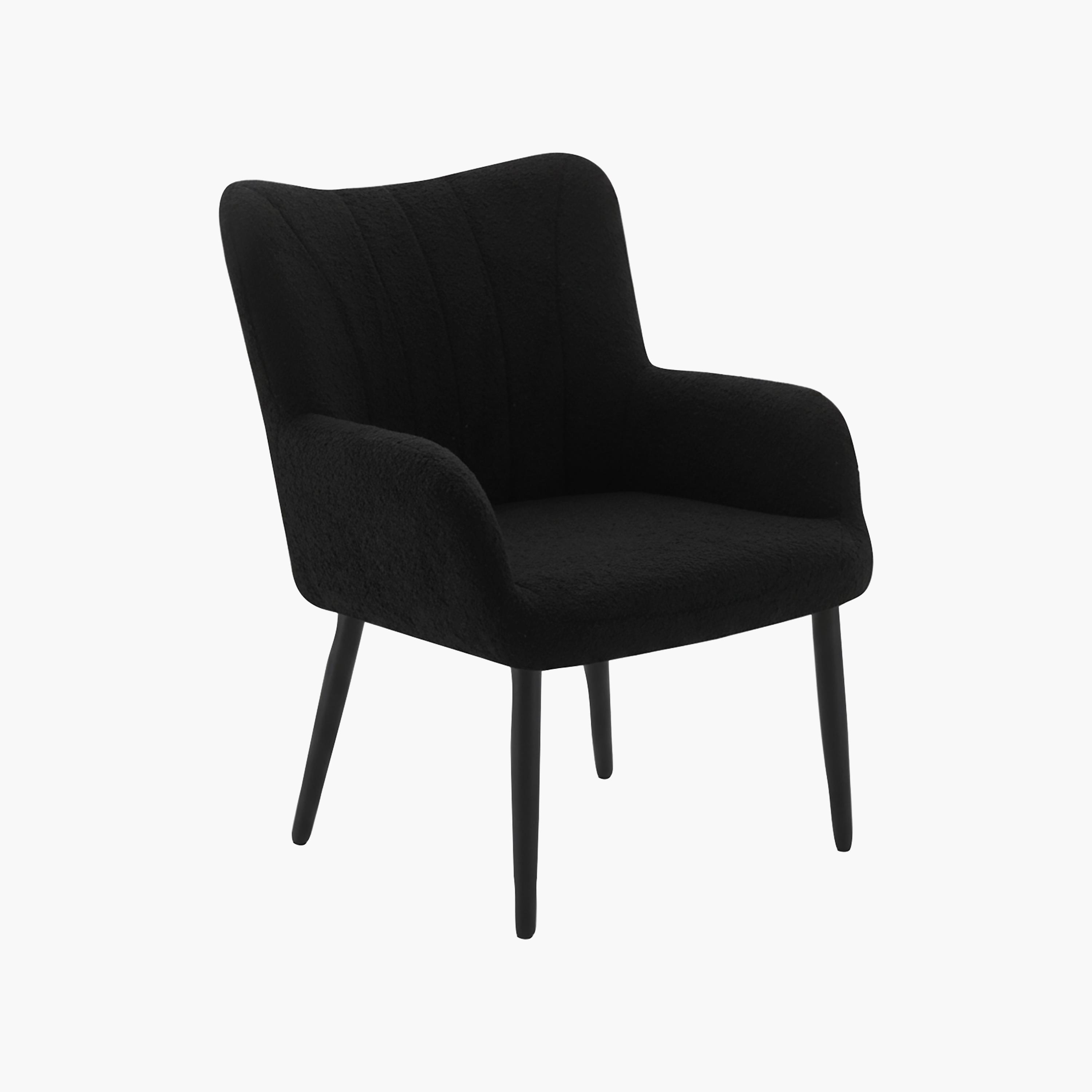 Maria Homes Black Padded Arm Chair-furniture-sofaandseating-armchairs-image-5
