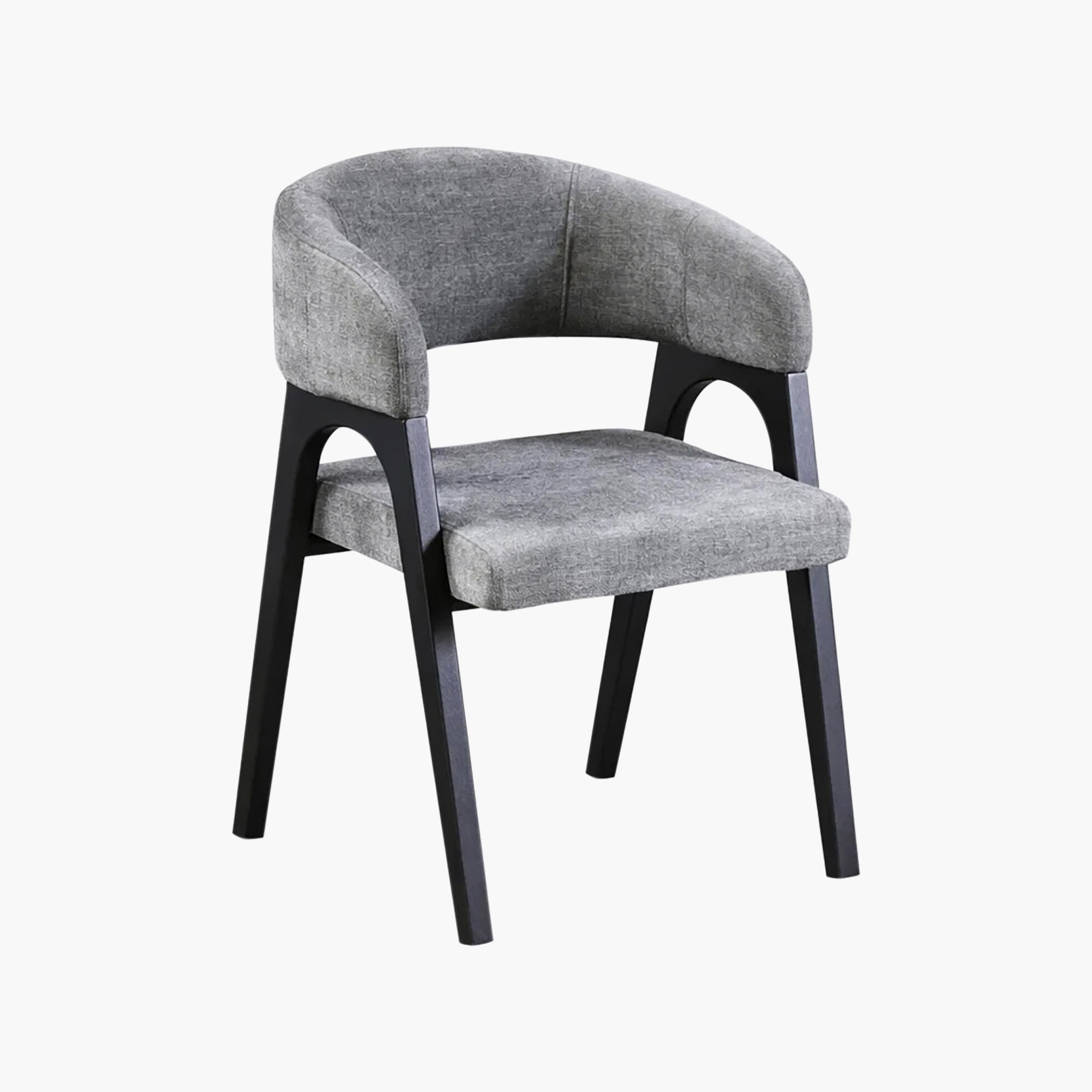 Maria Homes Grey Curved Arm Chair-furniture-sofaandseating-armchairs-image-5