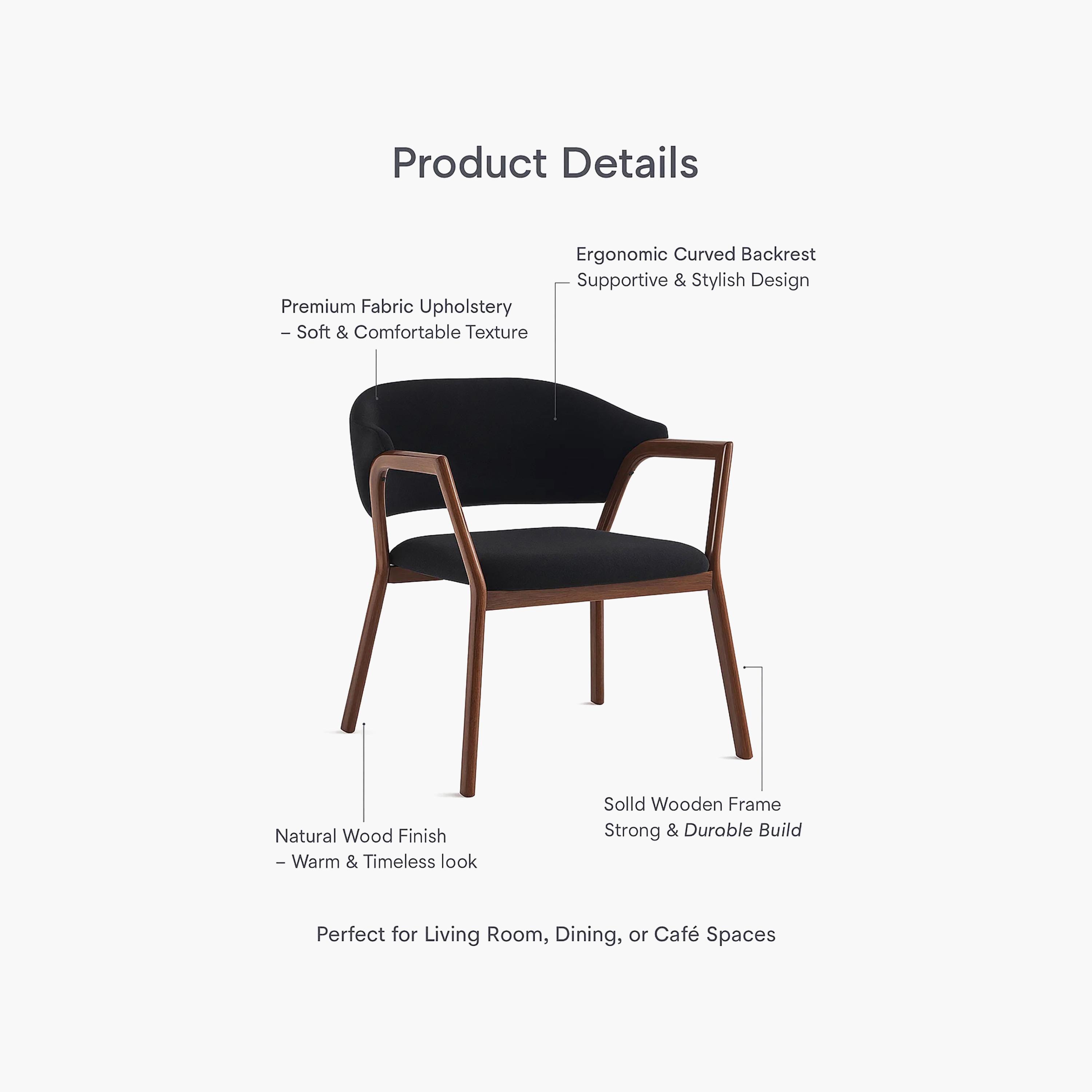 كرسي ذو ذراعين مستقيمة باللون الأسود من ماريا هومز-furniture-sofaandseating-armchairs-image-4