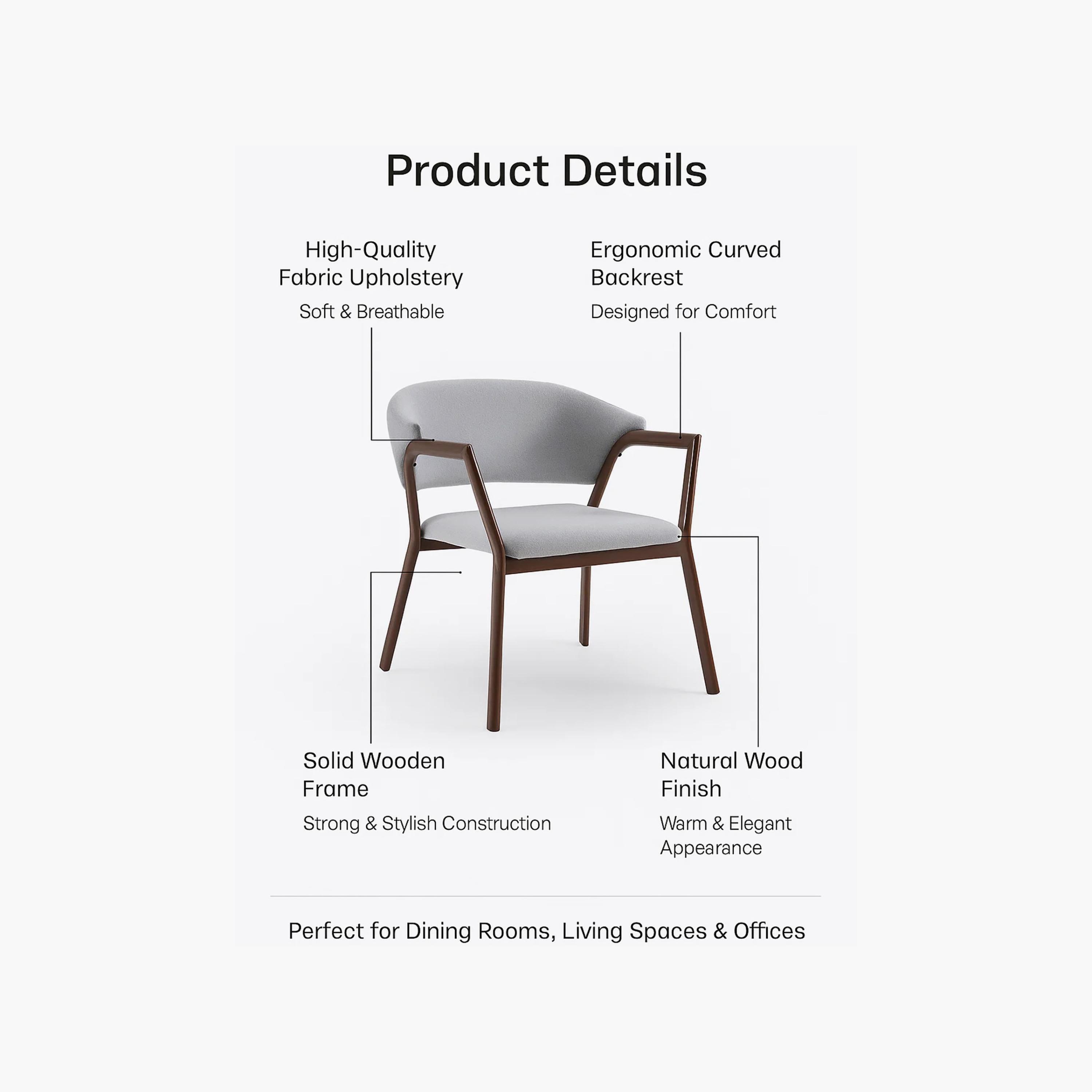 كرسي استرخاء بذراع مستقيم رمادي من ماريا هومز-furniture-sofaandseating-armchairs-image-4