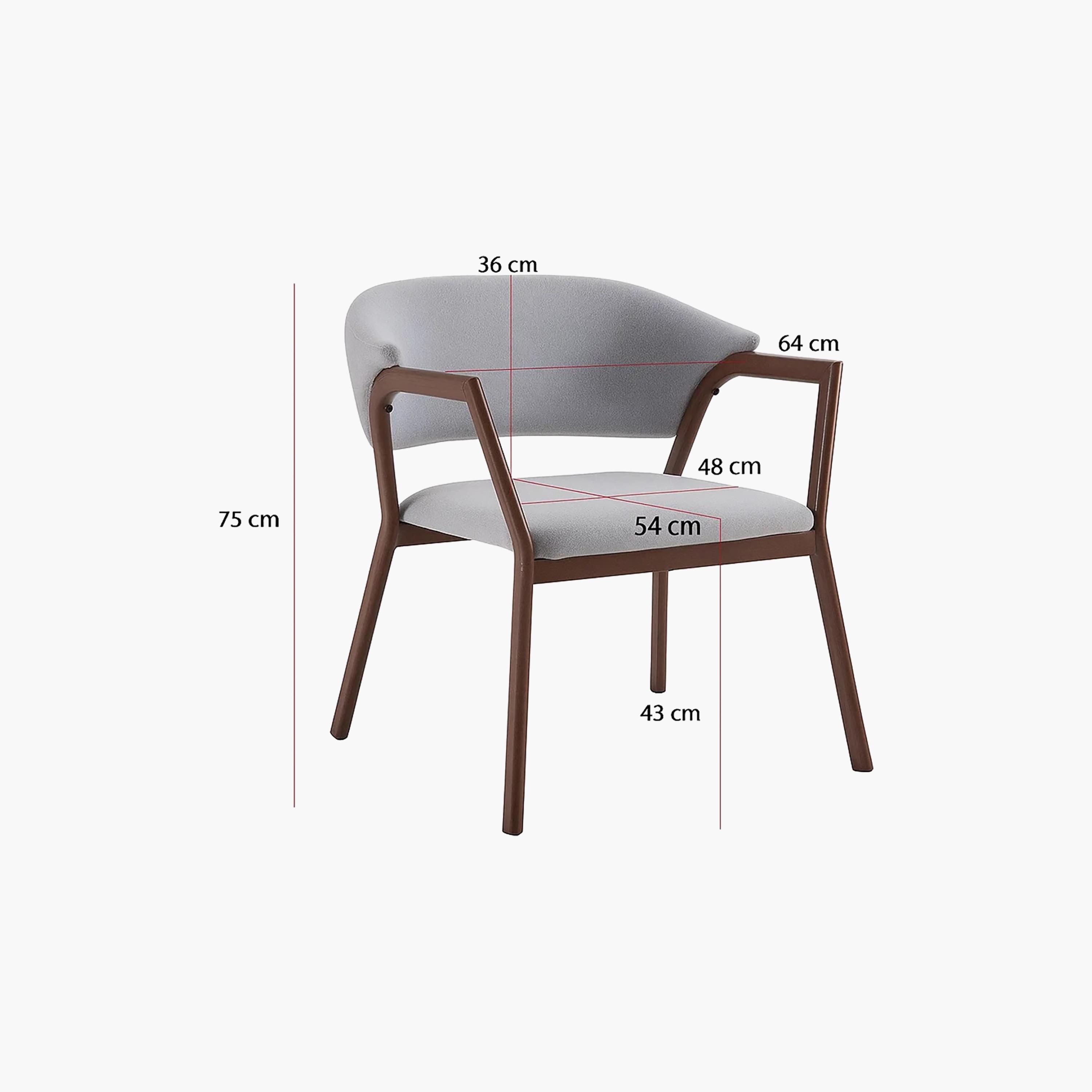 كرسي استرخاء بذراع مستقيم رمادي من ماريا هومز-furniture-sofaandseating-armchairs-image-6