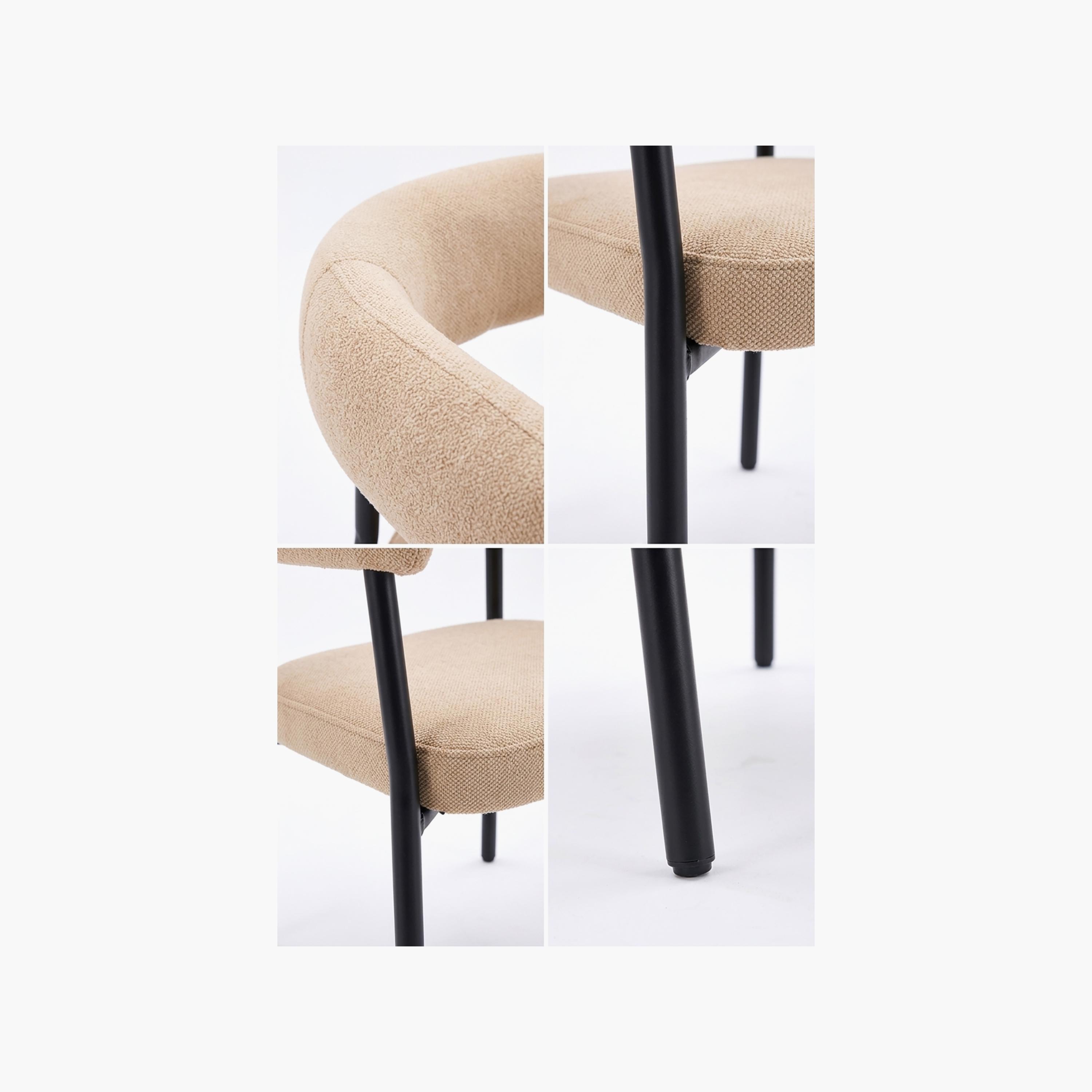 كرسي بذراع منحني بيج من ماريا هومز-furniture-sofaandseating-armchairs-image-3