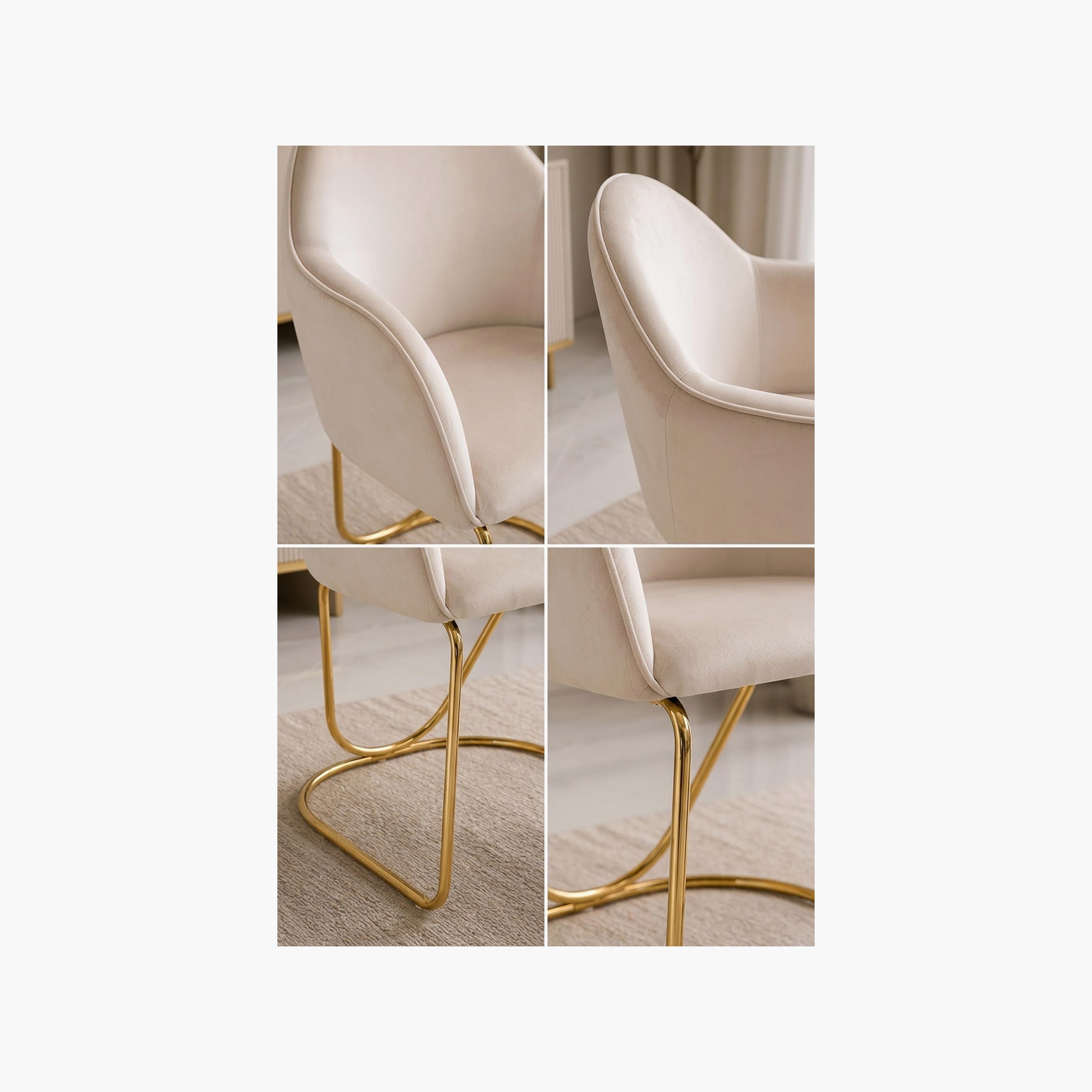 كرسي بذراع منحني بيج من ماريا هومز-furniture-sofaandseating-armchairs-image-3