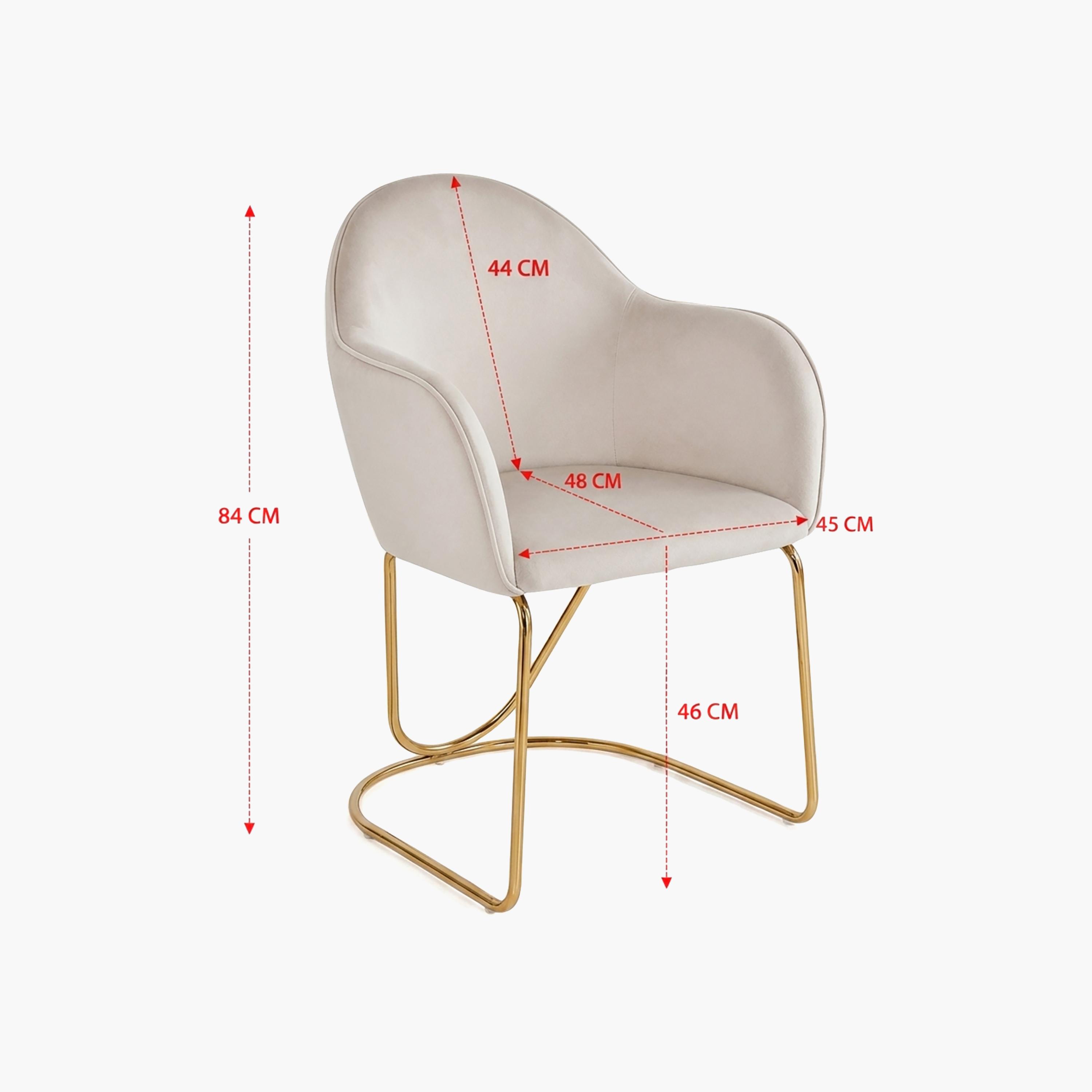 كرسي بذراع منحني بيج من ماريا هومز-furniture-sofaandseating-armchairs-image-4