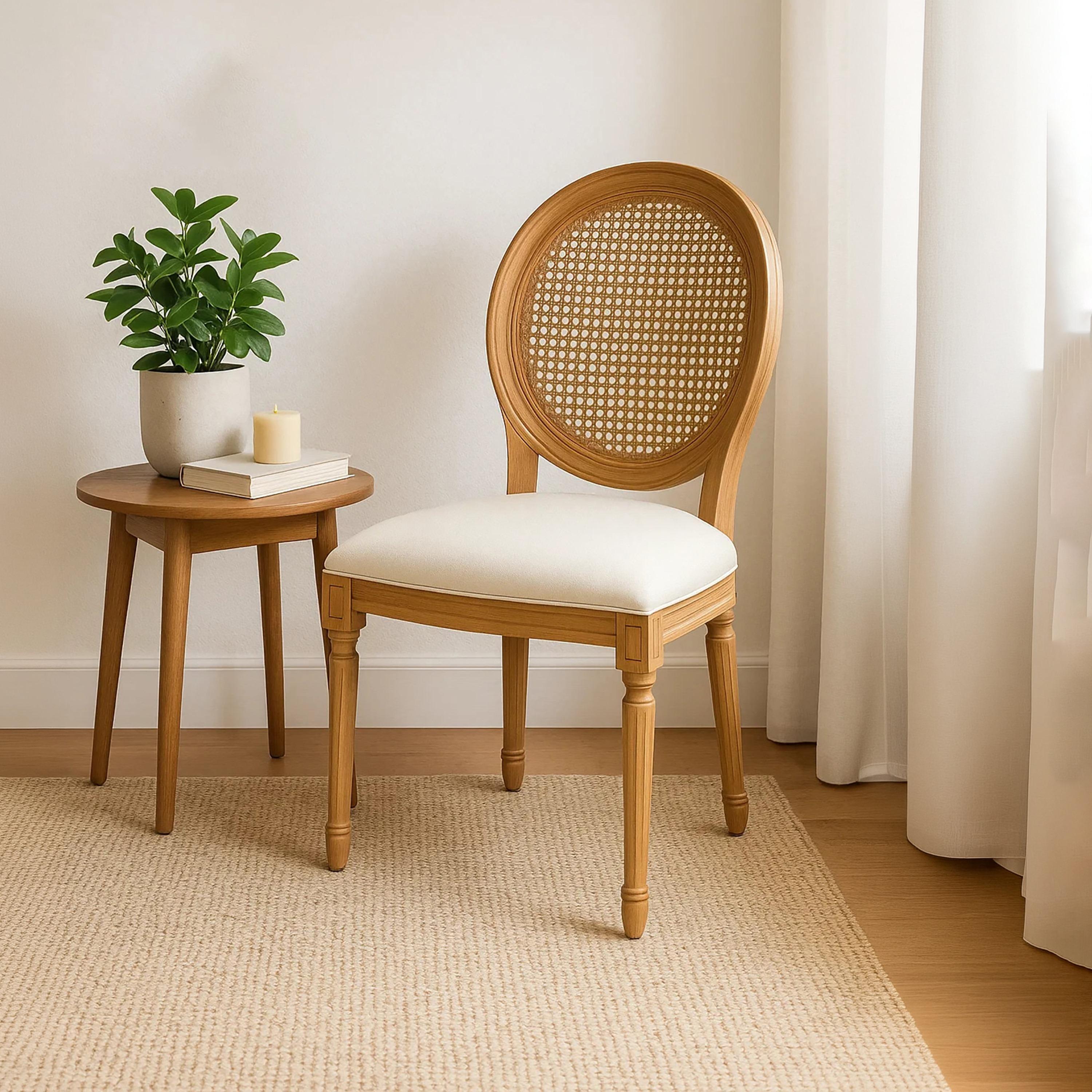 كرسي بدون أذرع بني من ماريا هومز-furniture-diningroom-chairsandbenches-image-1