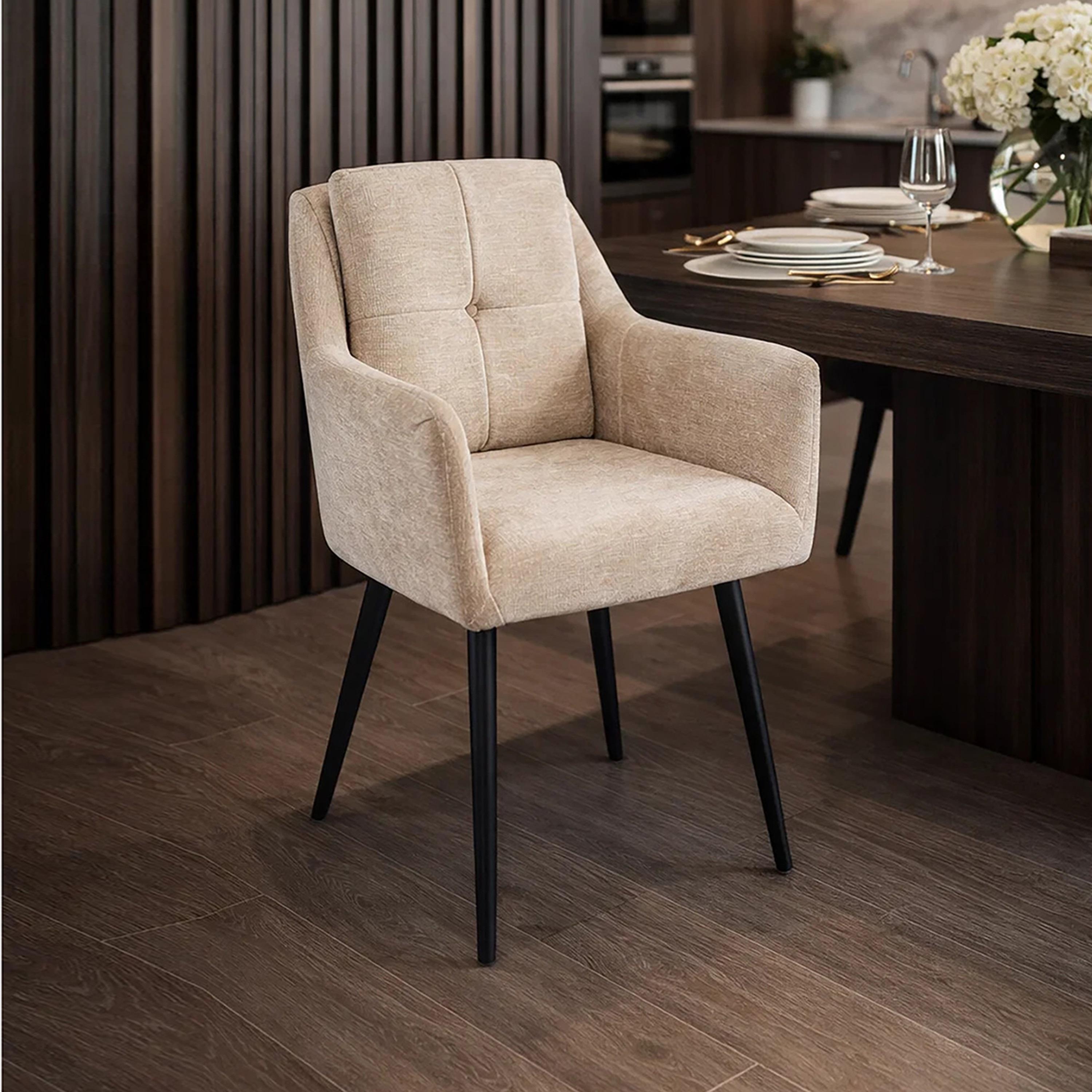 كرسي وحيد مبطن بلون بيج من ماريا هومز-furniture-sofaandseating-armchairs-image-1