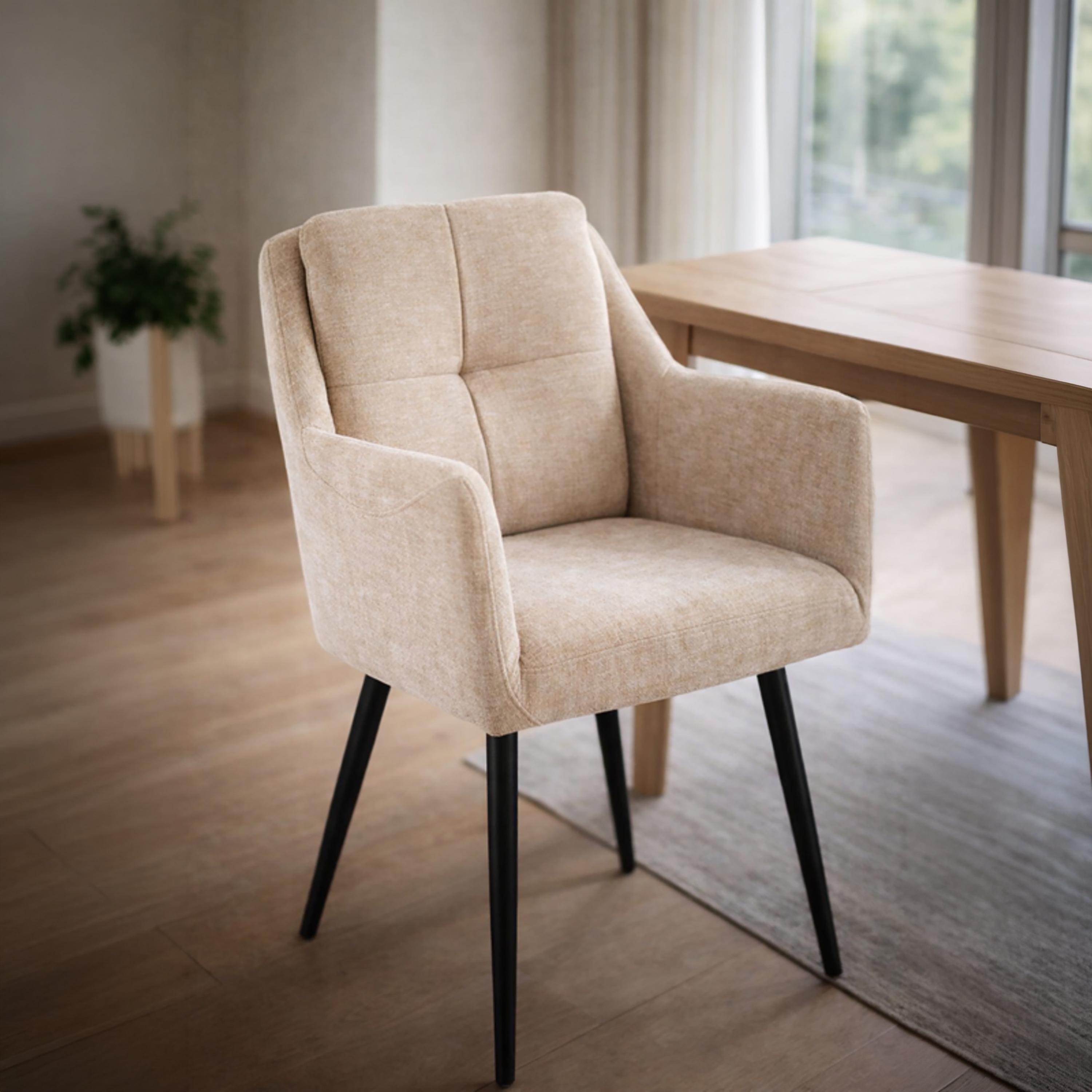 كرسي وحيد مبطن بلون بيج من ماريا هومز-furniture-sofaandseating-armchairs-image-2