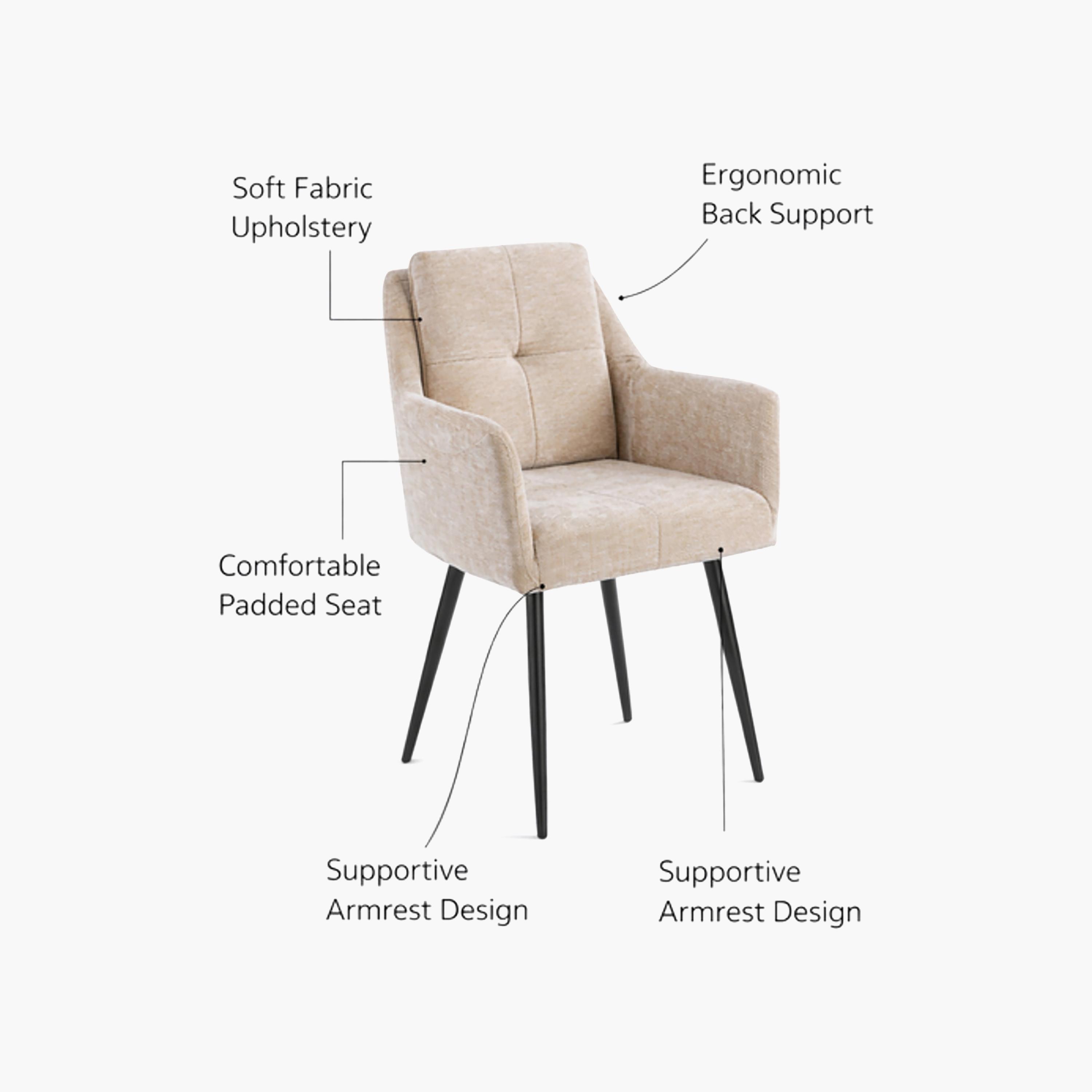كرسي وحيد مبطن بلون بيج من ماريا هومز-furniture-sofaandseating-armchairs-image-4