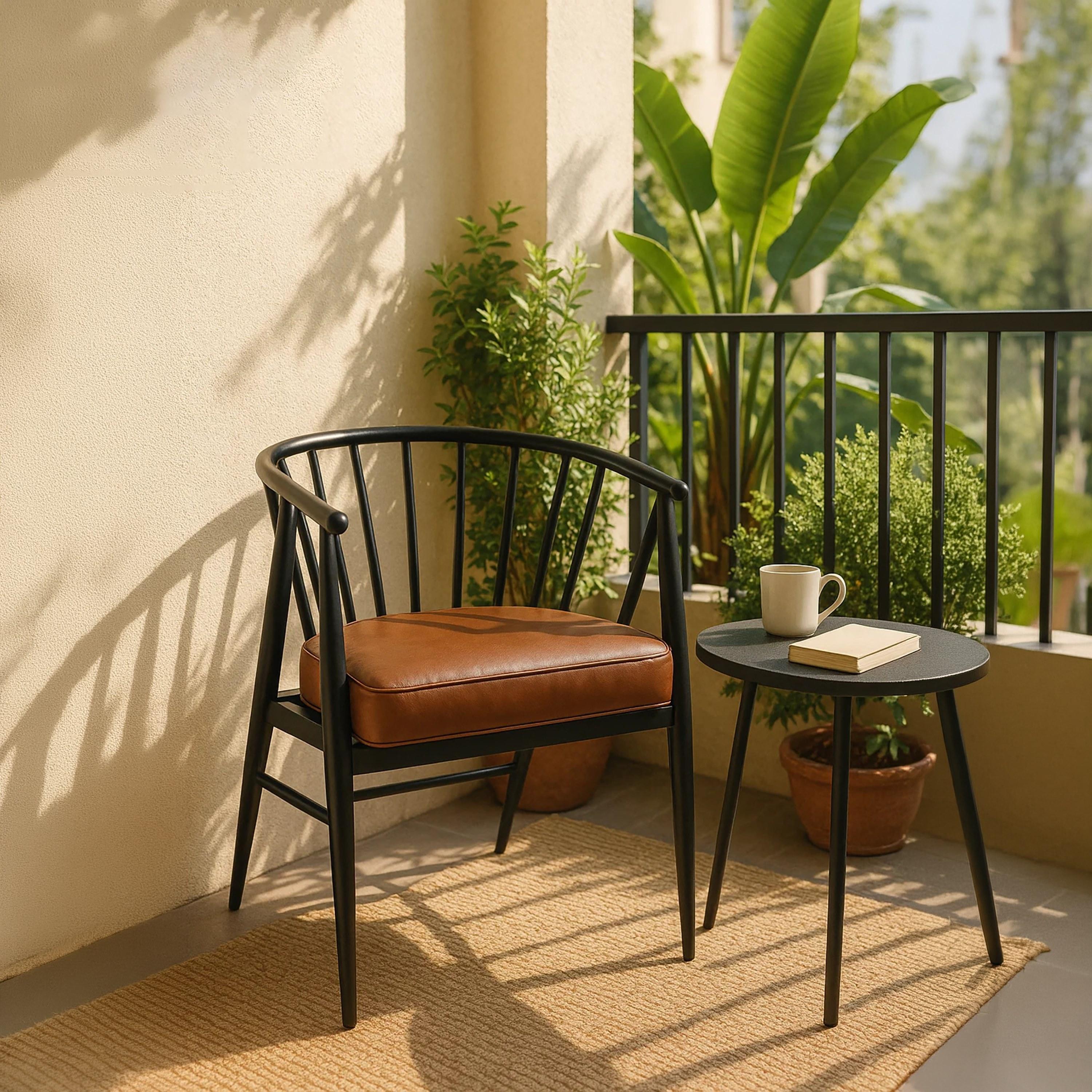 كرسي بذراع منحني بني من ماريا هومز-furniture-sofaandseating-armchairs-image-2