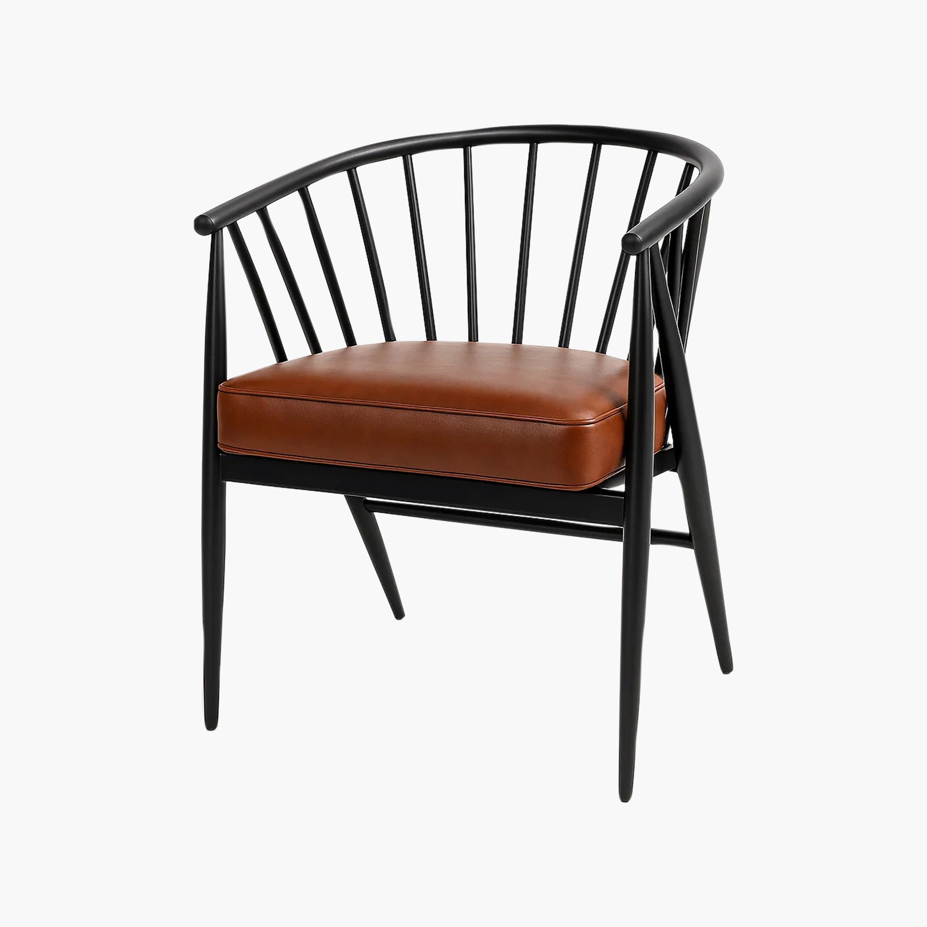 كرسي بذراع منحني بني من ماريا هومز-furniture-sofaandseating-armchairs-image-5