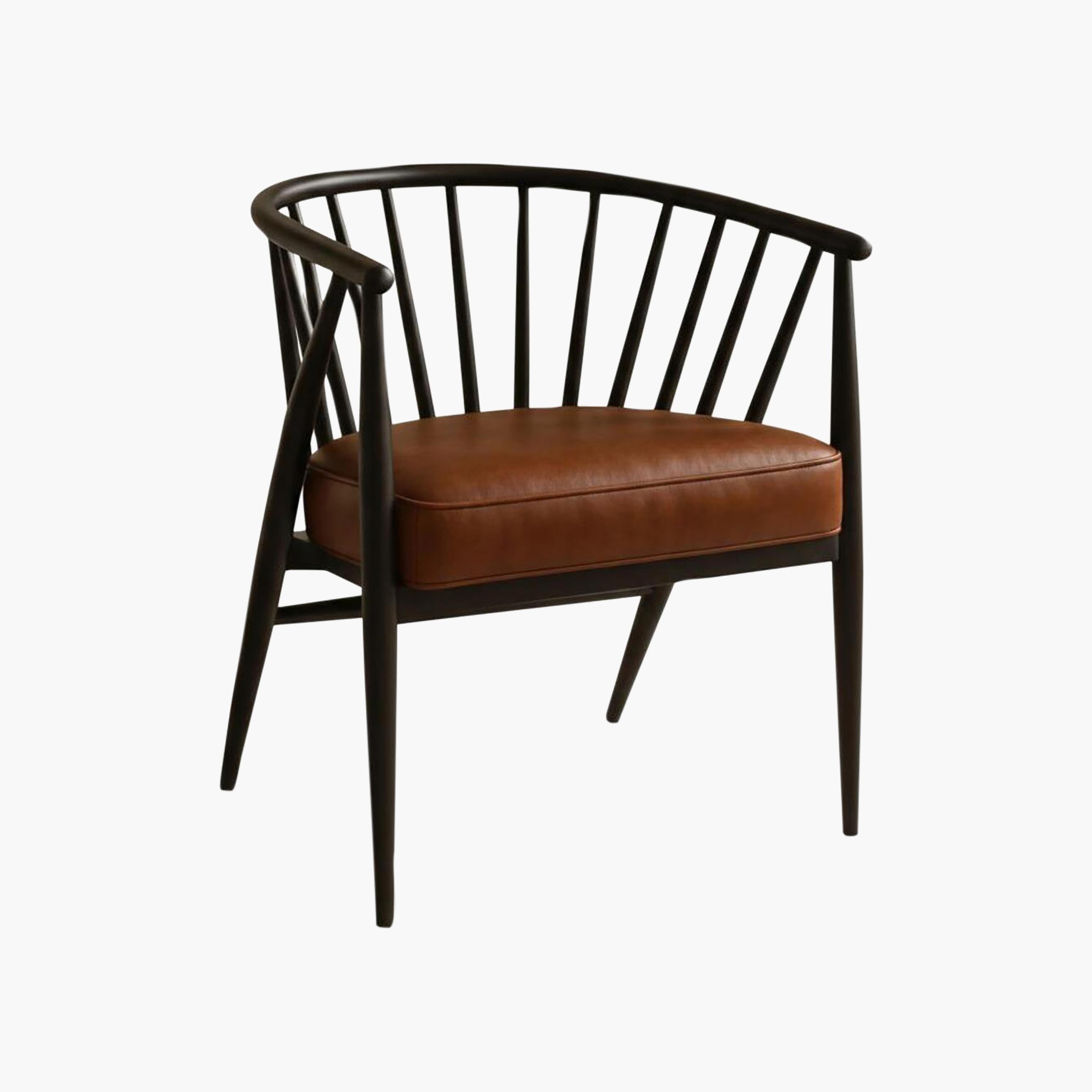 كرسي بذراع منحني بني من ماريا هومز-furniture-sofaandseating-armchairs-image-6