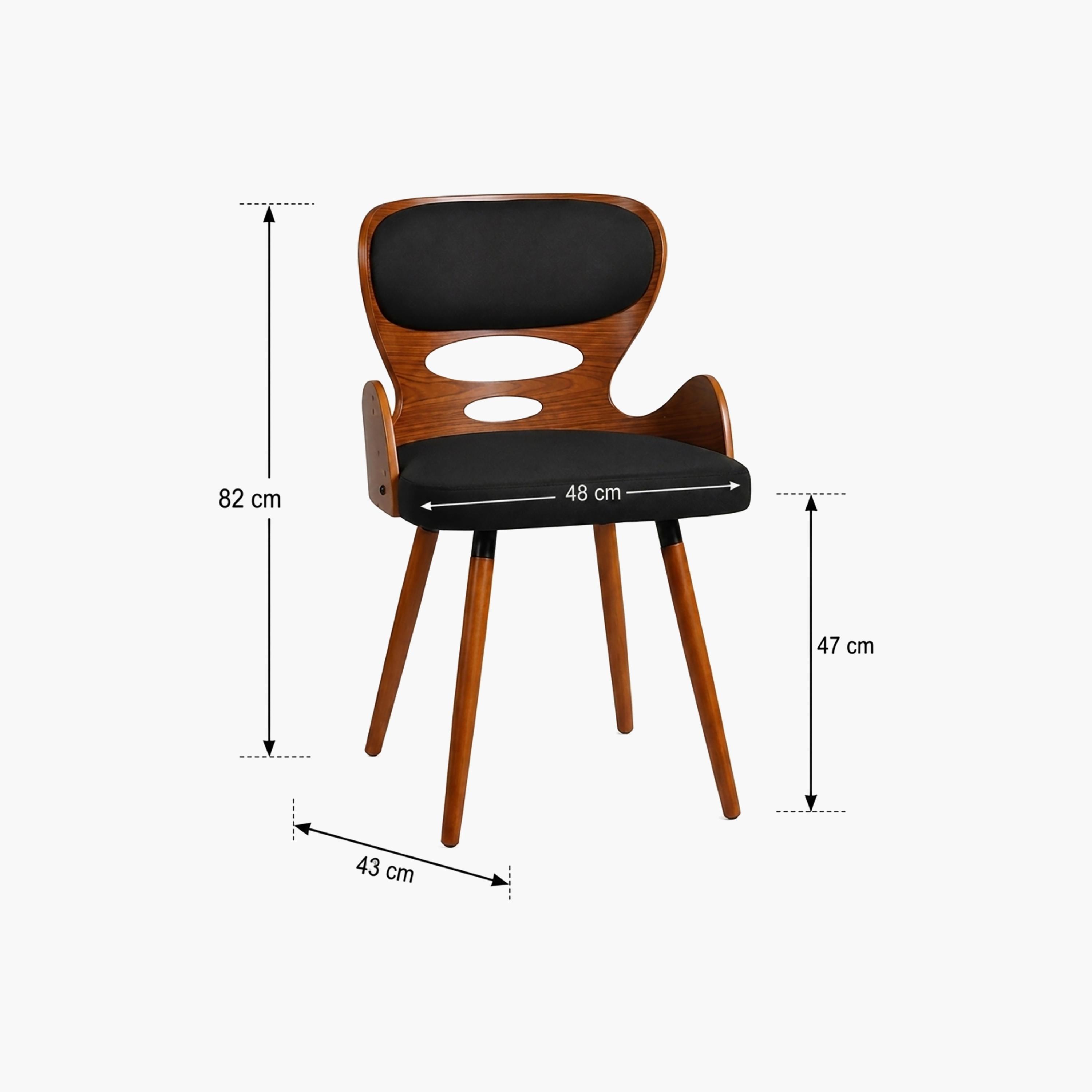 كرسي منجّد بذراعين منحنيتين باللون الأسود من ماريا هومز-furniture-sofaandseating-armchairs-image-4