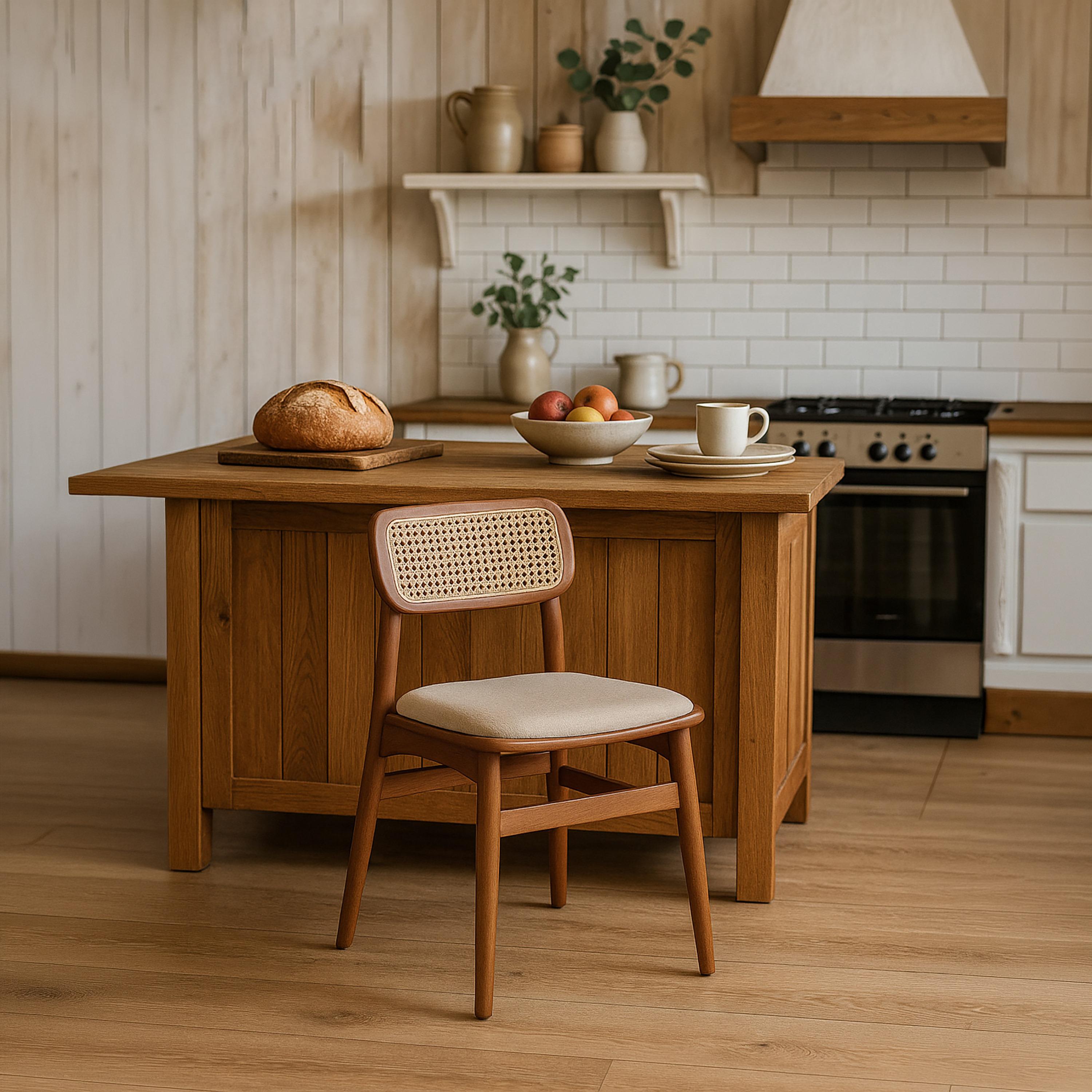 كرسي بدون أذرع بني من ماريا هومز-furniture-diningroom-chairsandbenches-image-4