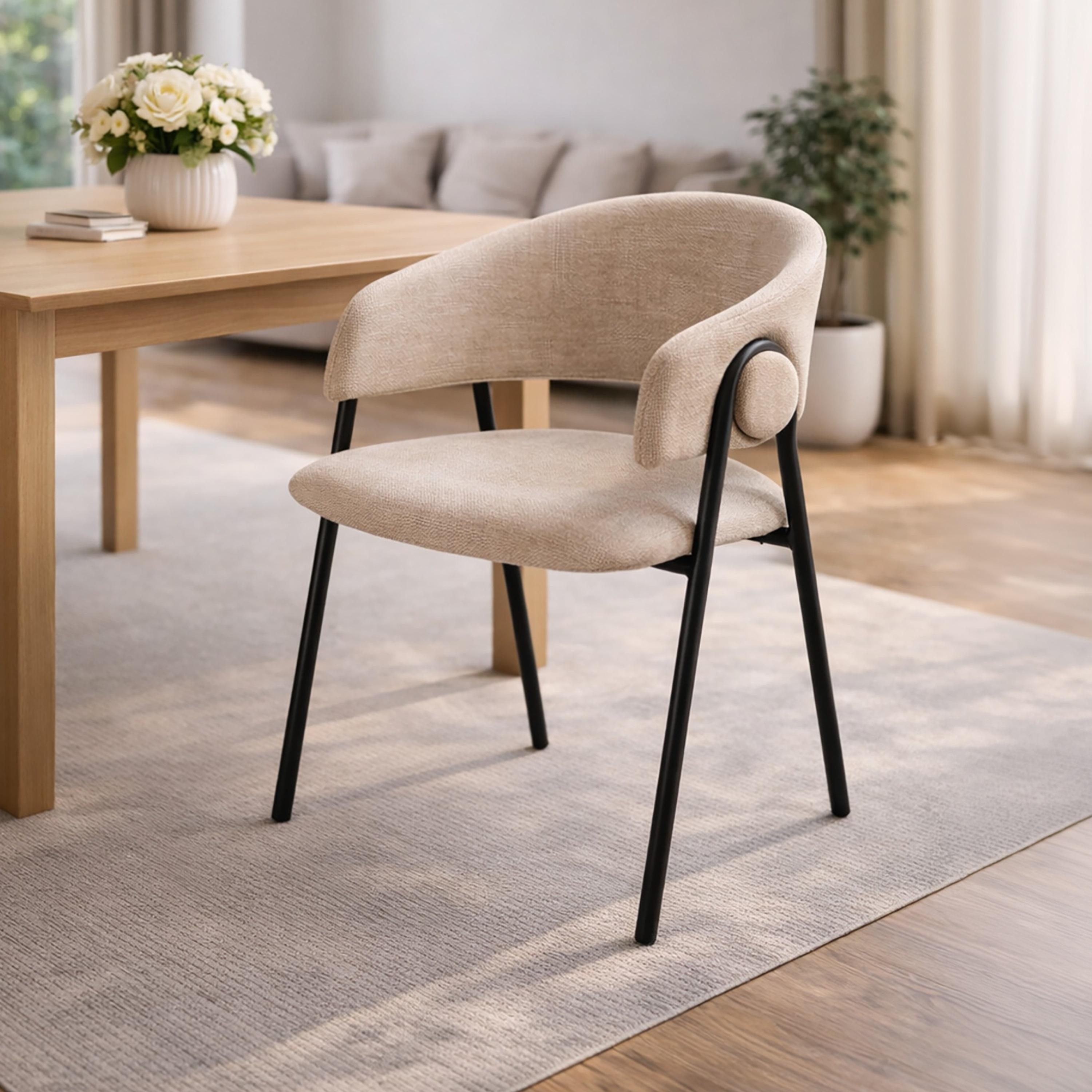 Maria Homes Curved Arm Chair-furniture-sofaandseating-armchairs-image-1
