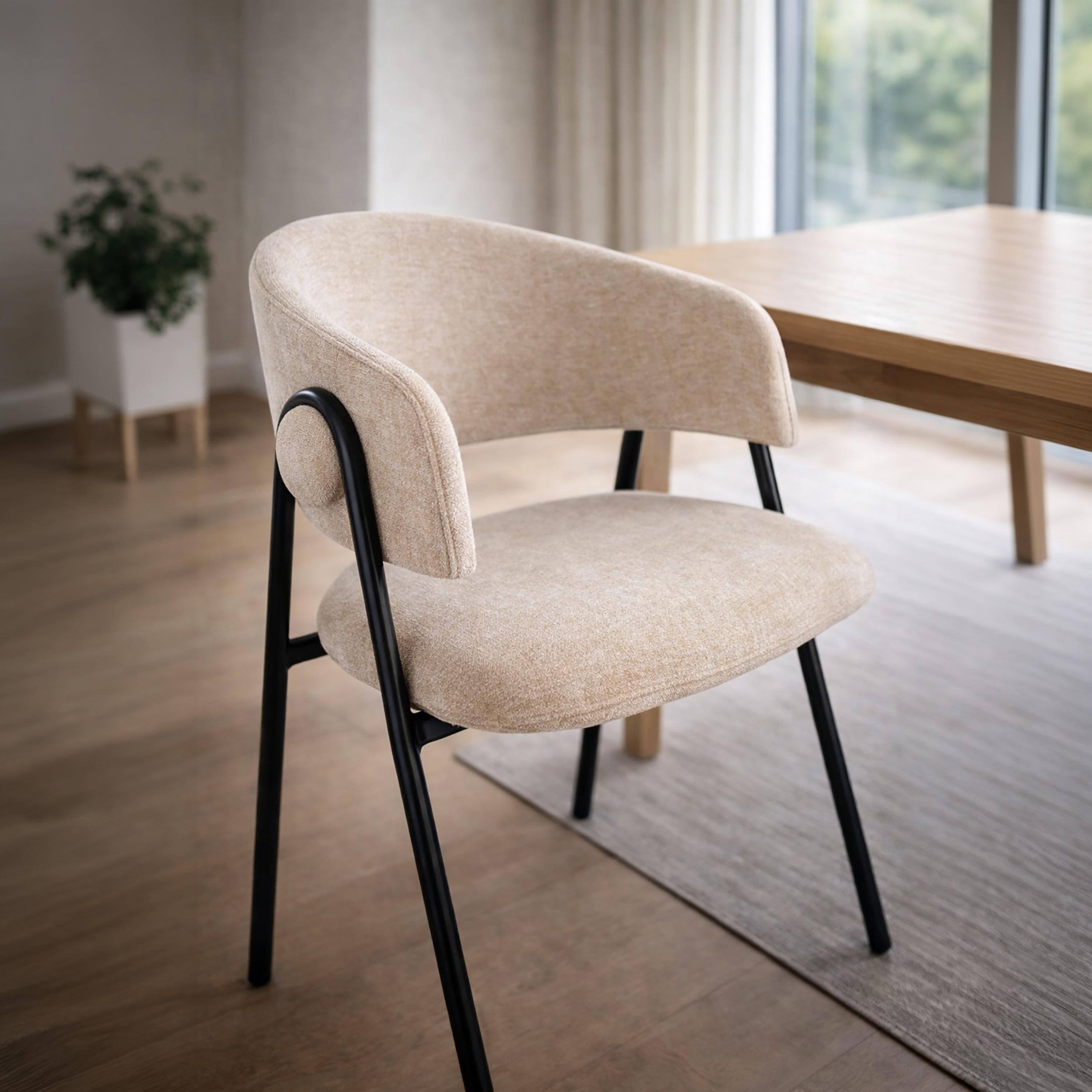 Maria Homes Curved Arm Chair-furniture-sofaandseating-armchairs-image-2