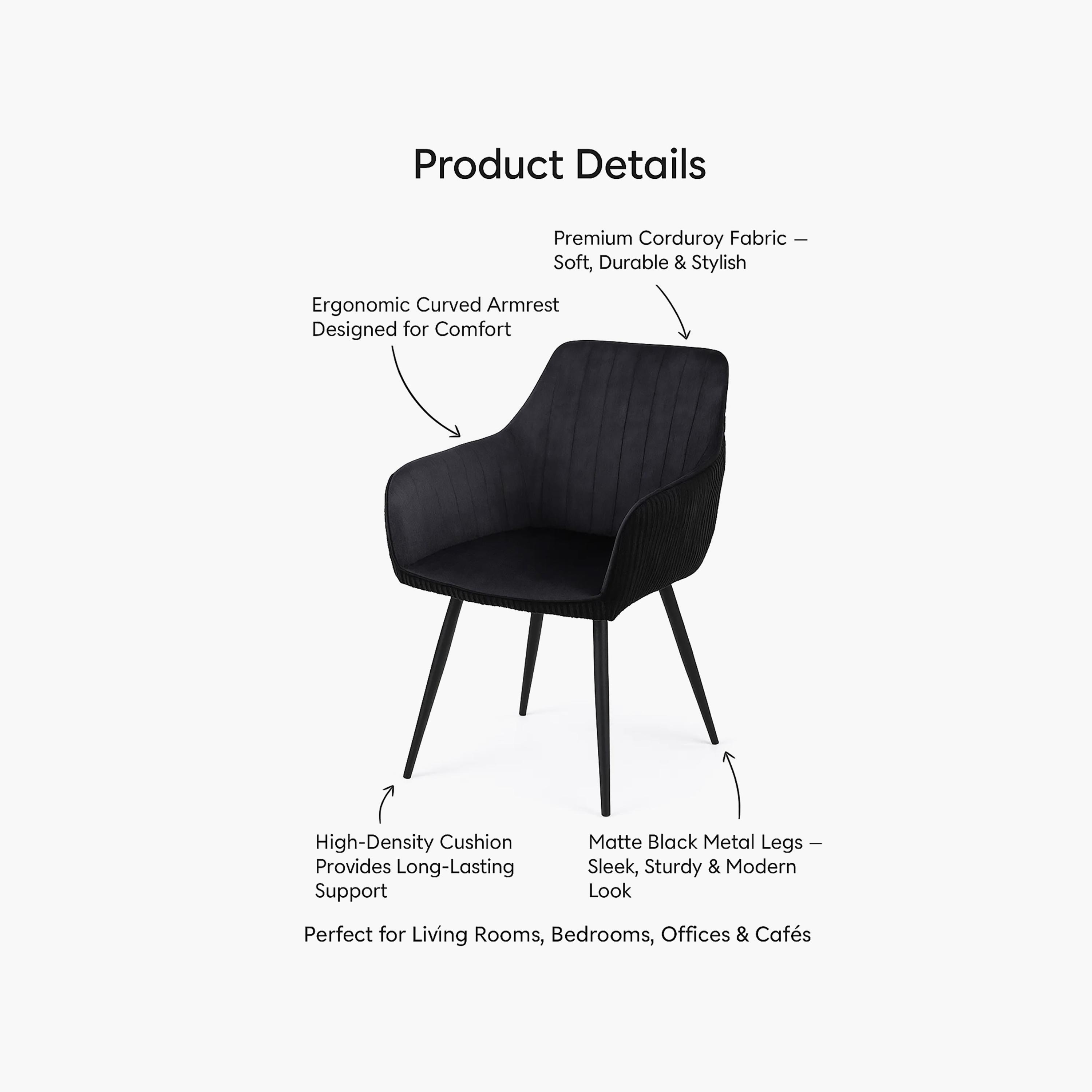 Maria Homes Padded Arm Chair-furniture-sofaandseating-armchairs-image-4