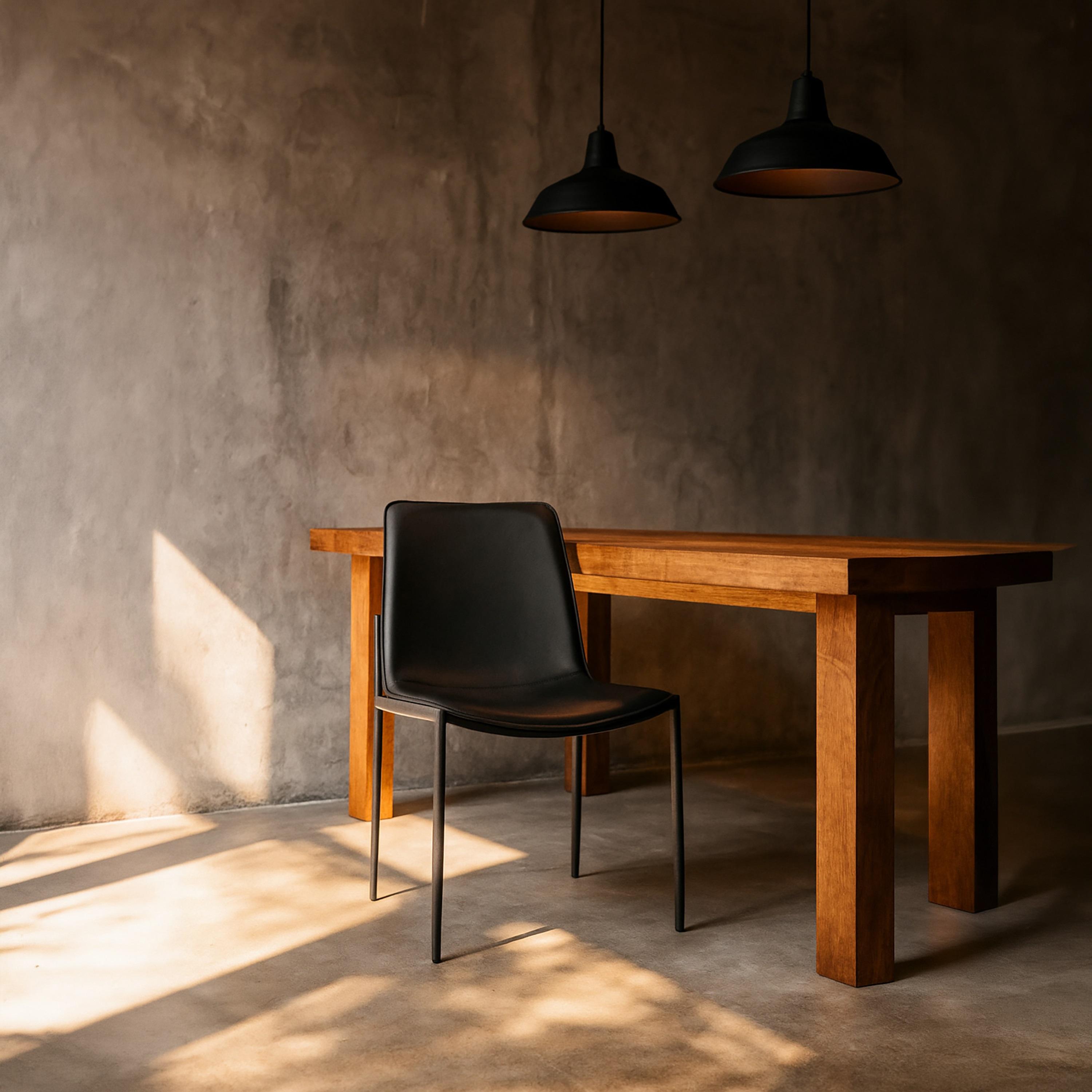 Maria Homes Black Armless Chair-furniture-diningroom-chairsandbenches-image-3
