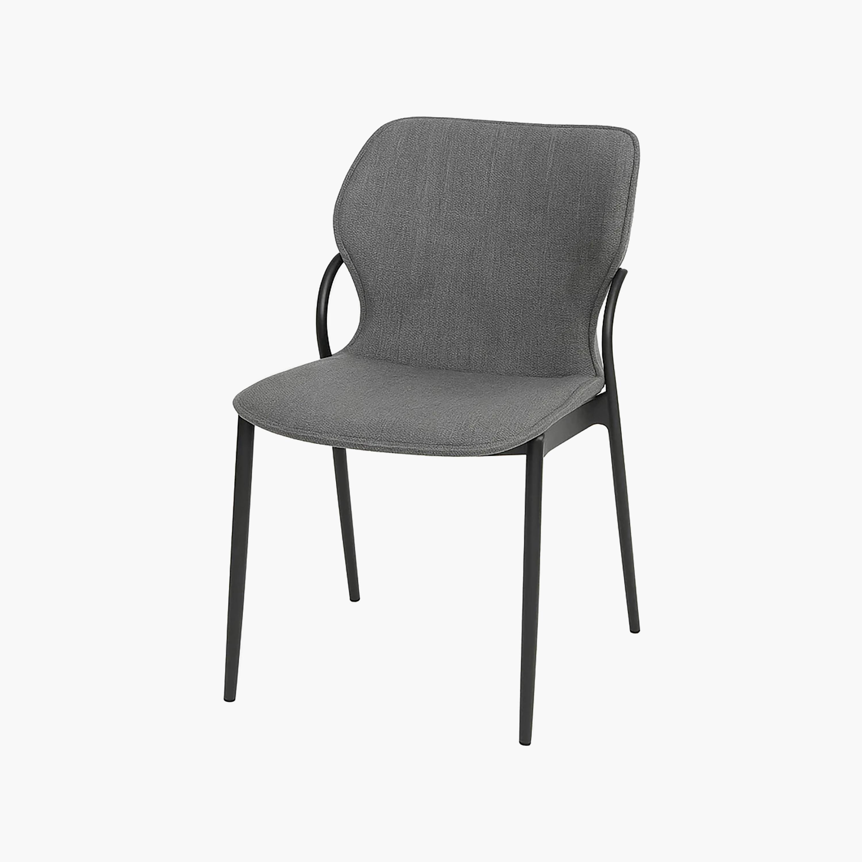 Maria Homes Grey Curved Arm Chair-furniture-sofaandseating-armchairs-image-5