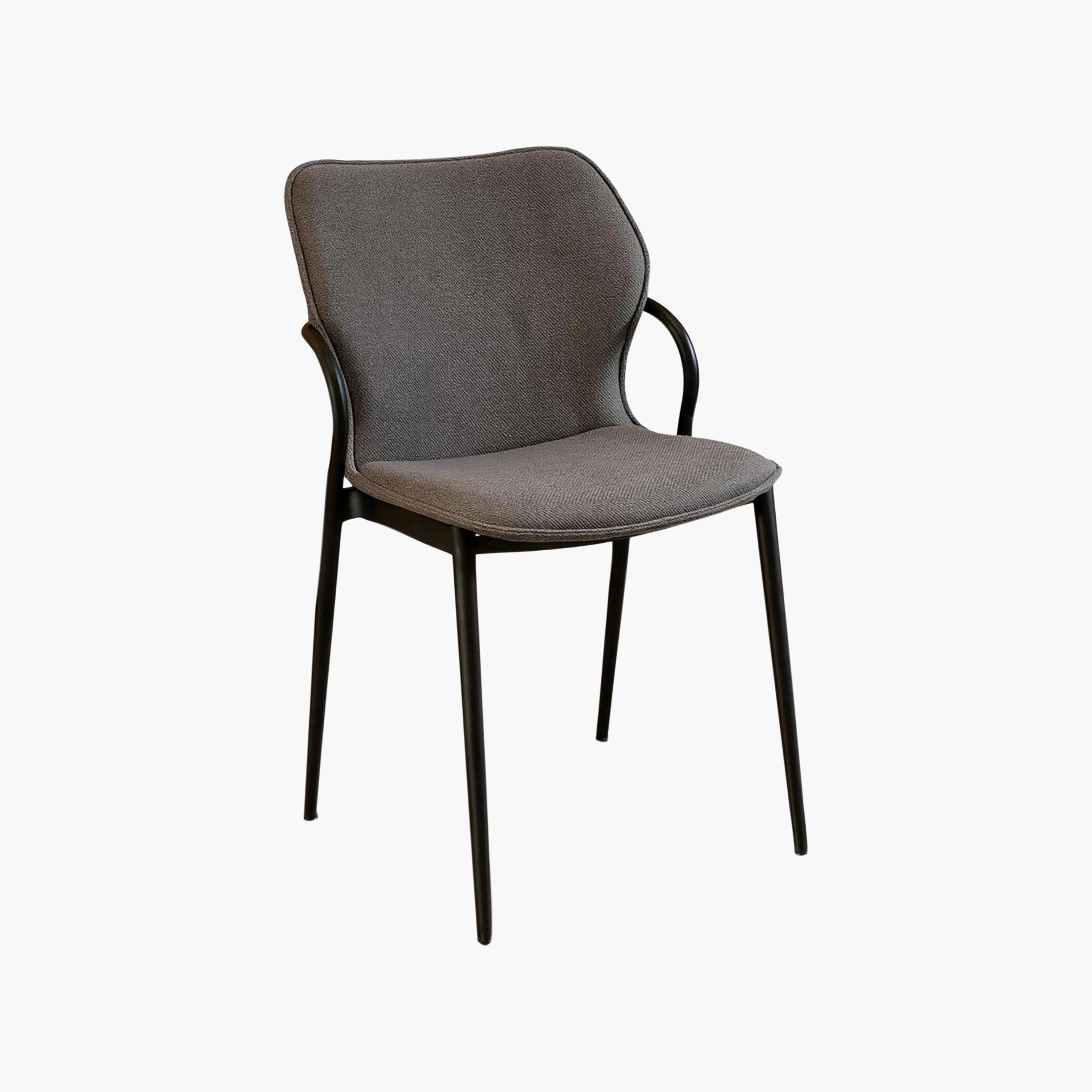 Maria Homes Grey Curved Arm Chair-furniture-sofaandseating-armchairs-image-6
