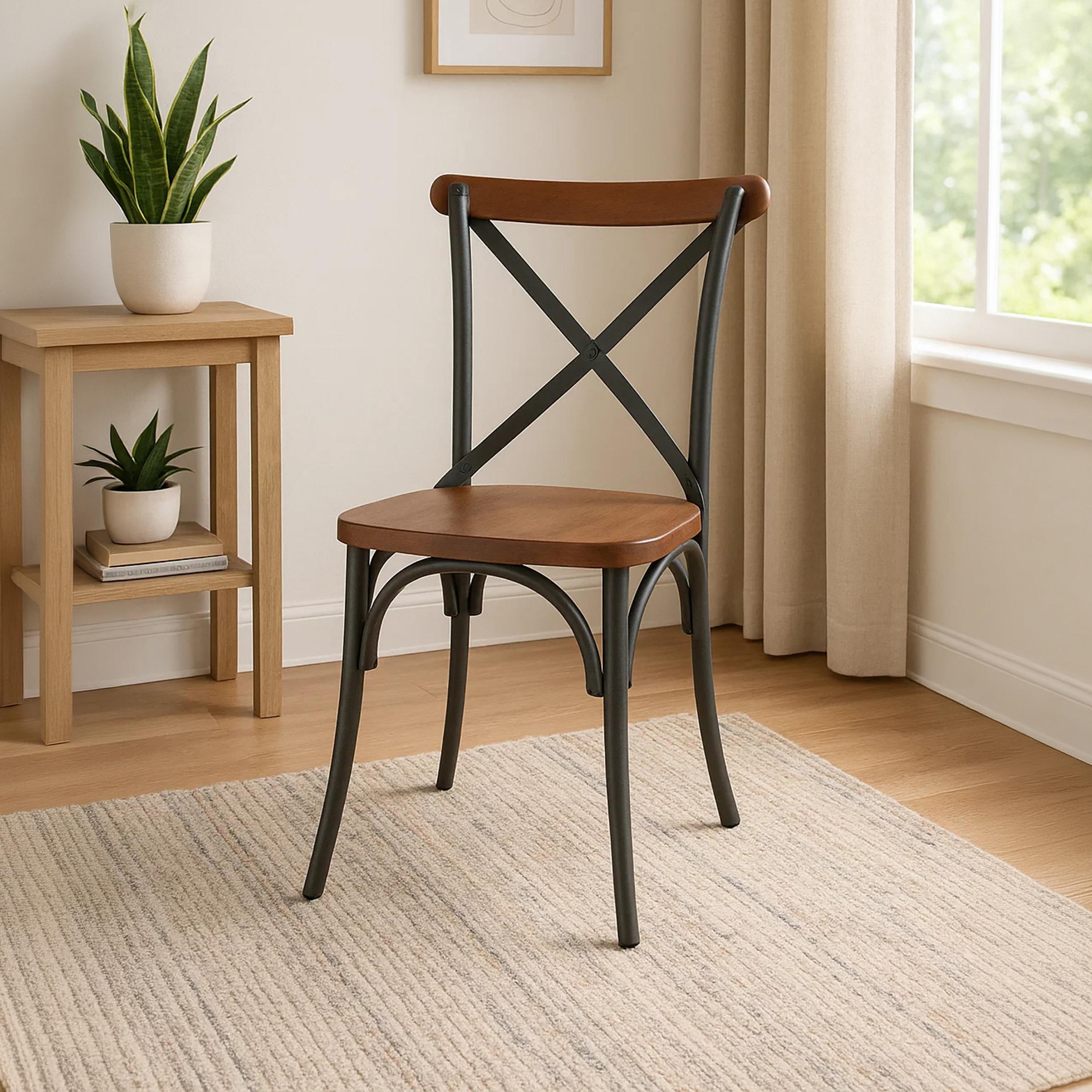 Maria Homes Brown Armless Chair-furniture-diningroom-chairsandbenches-image-1