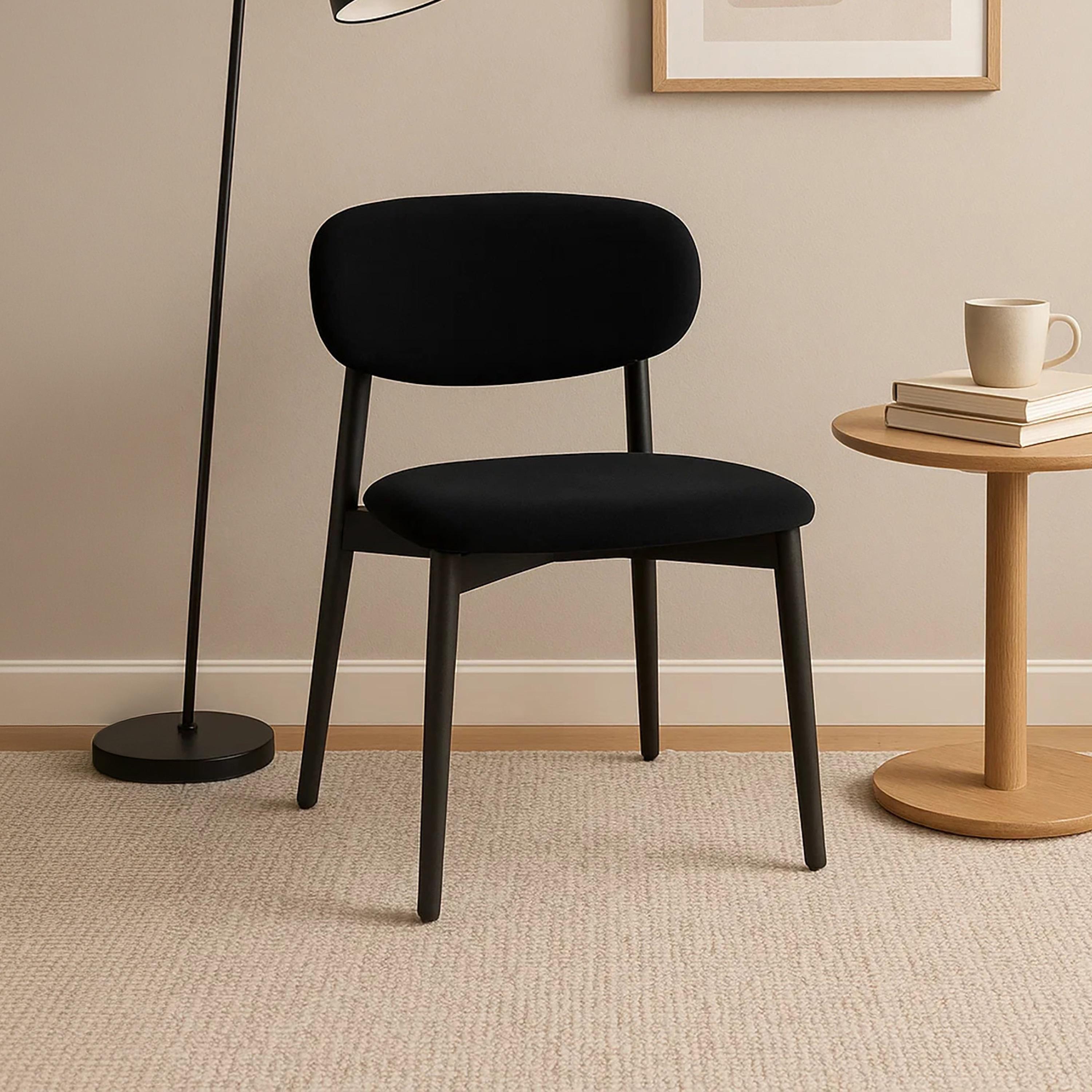 Maria Homes Black Armless Chair-furniture-diningroom-chairsandbenches-image-1