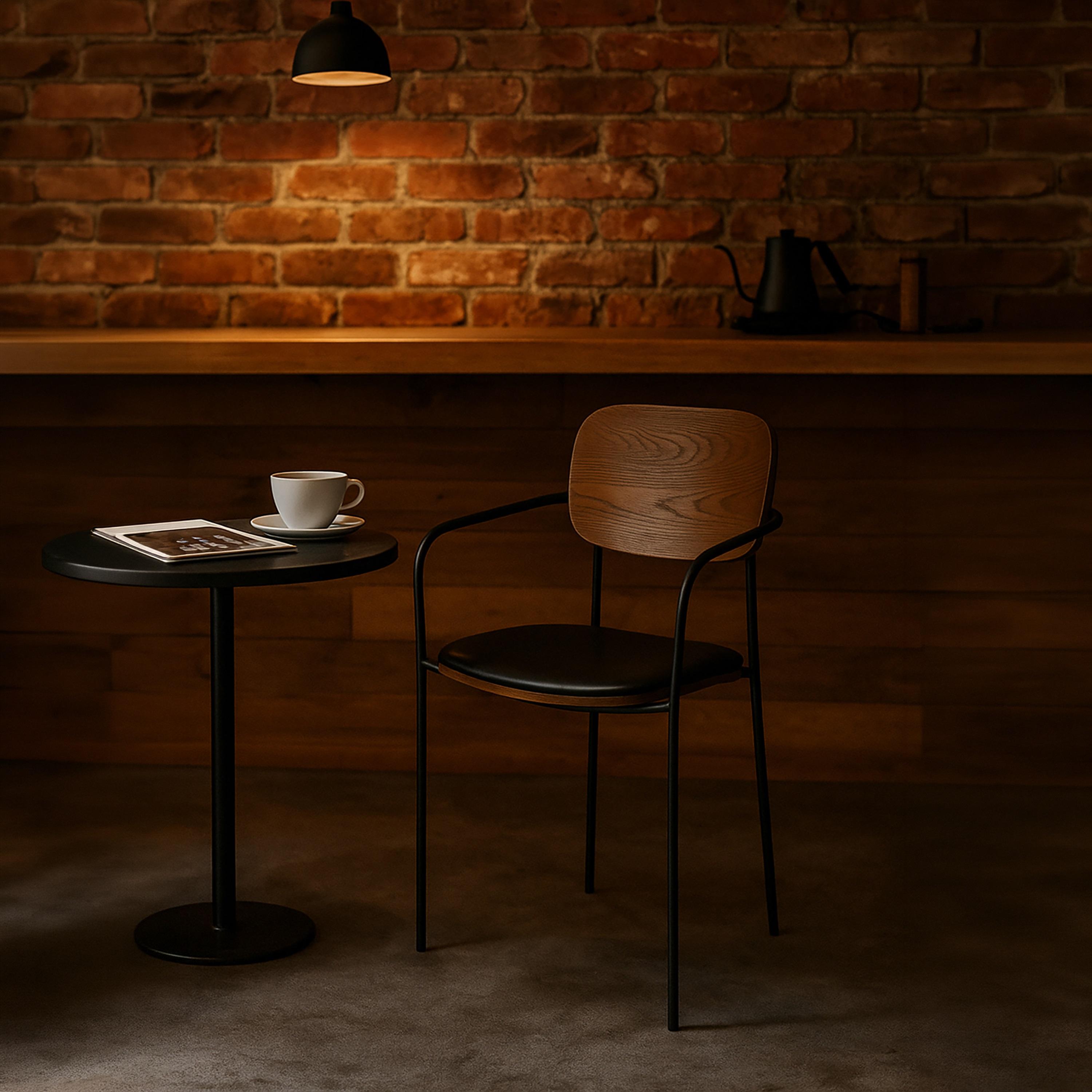 Maria Homes Brown Straight Arm Chair-furniture-sofaandseating-armchairs-image-3