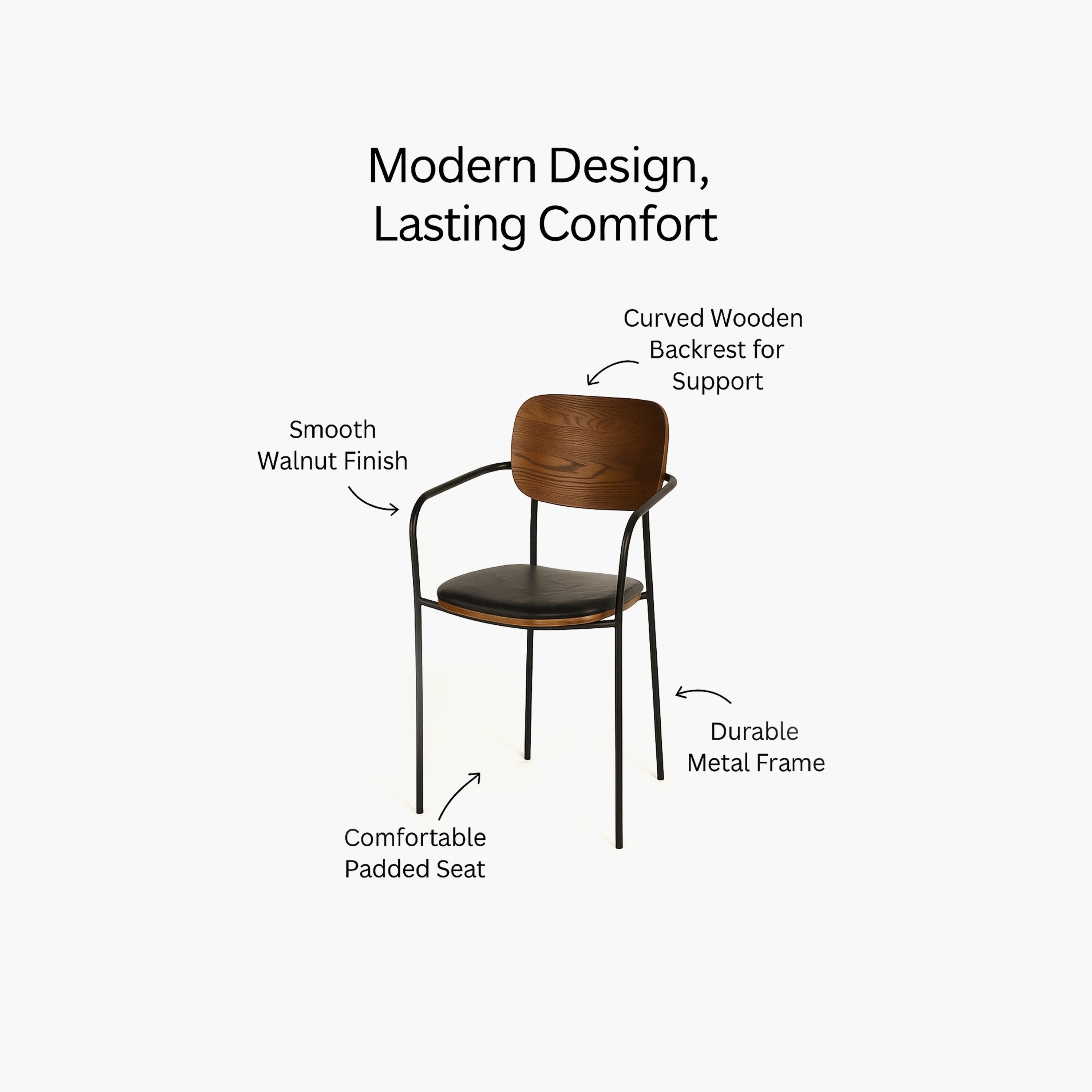 Maria Homes Brown Straight Arm Chair-furniture-sofaandseating-armchairs-image-4