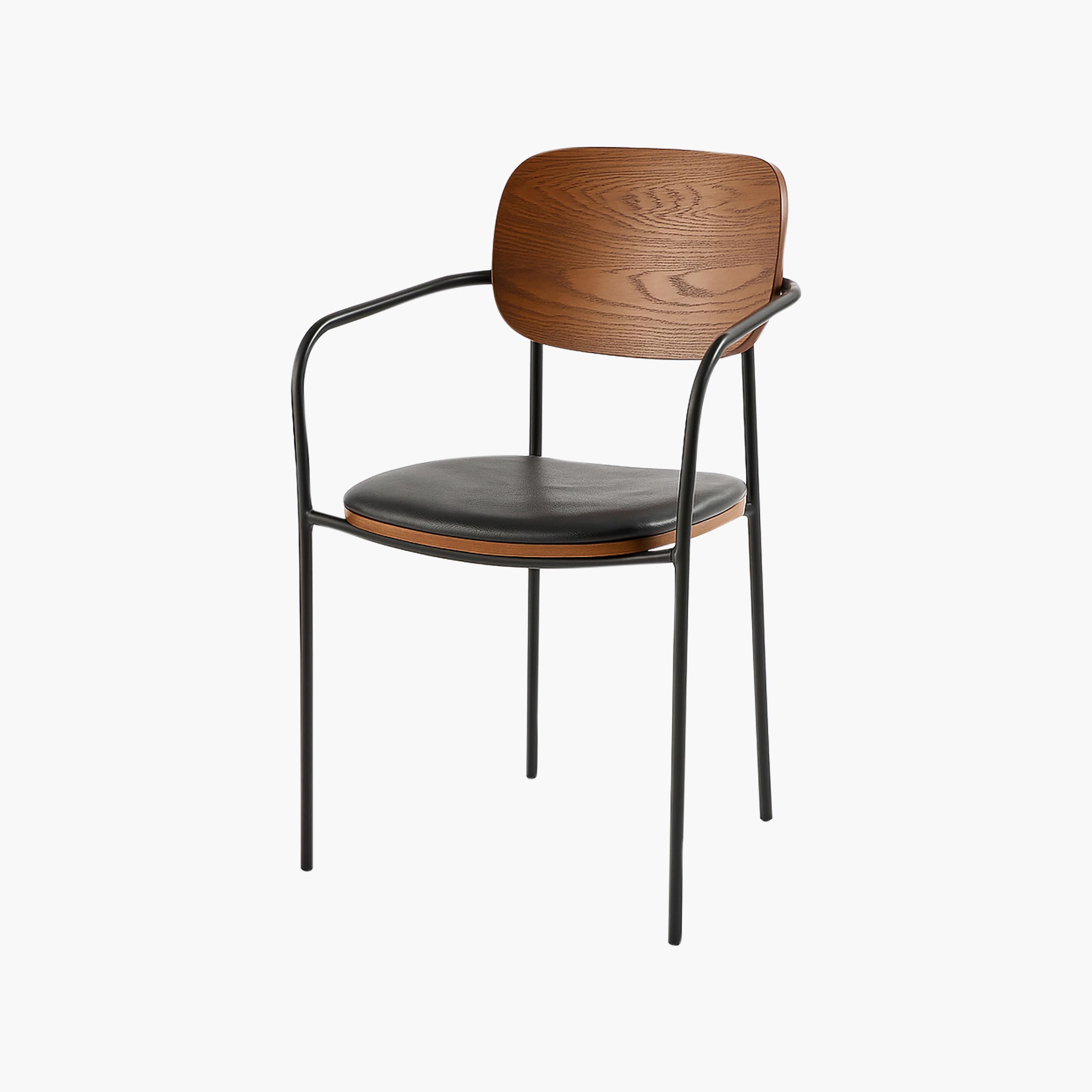 Maria Homes Brown Straight Arm Chair-furniture-sofaandseating-armchairs-image-5