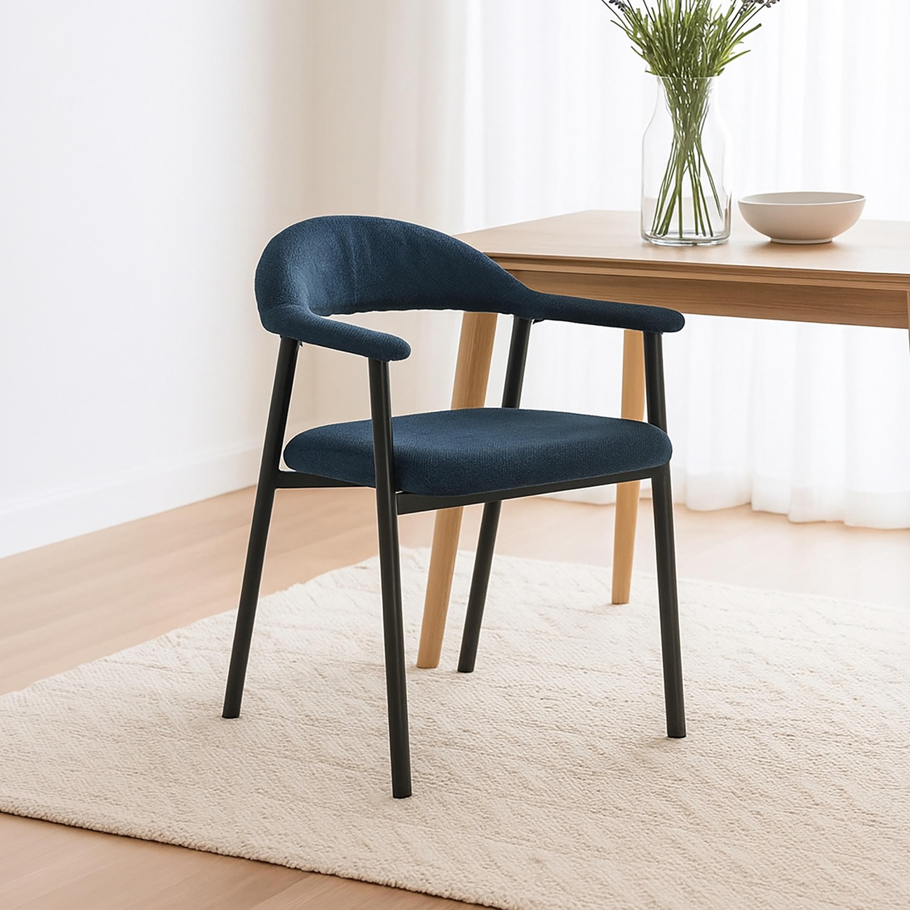Maria Homes Blue Padded Arm Chair-furniture-sofaandseating-armchairs-image-1