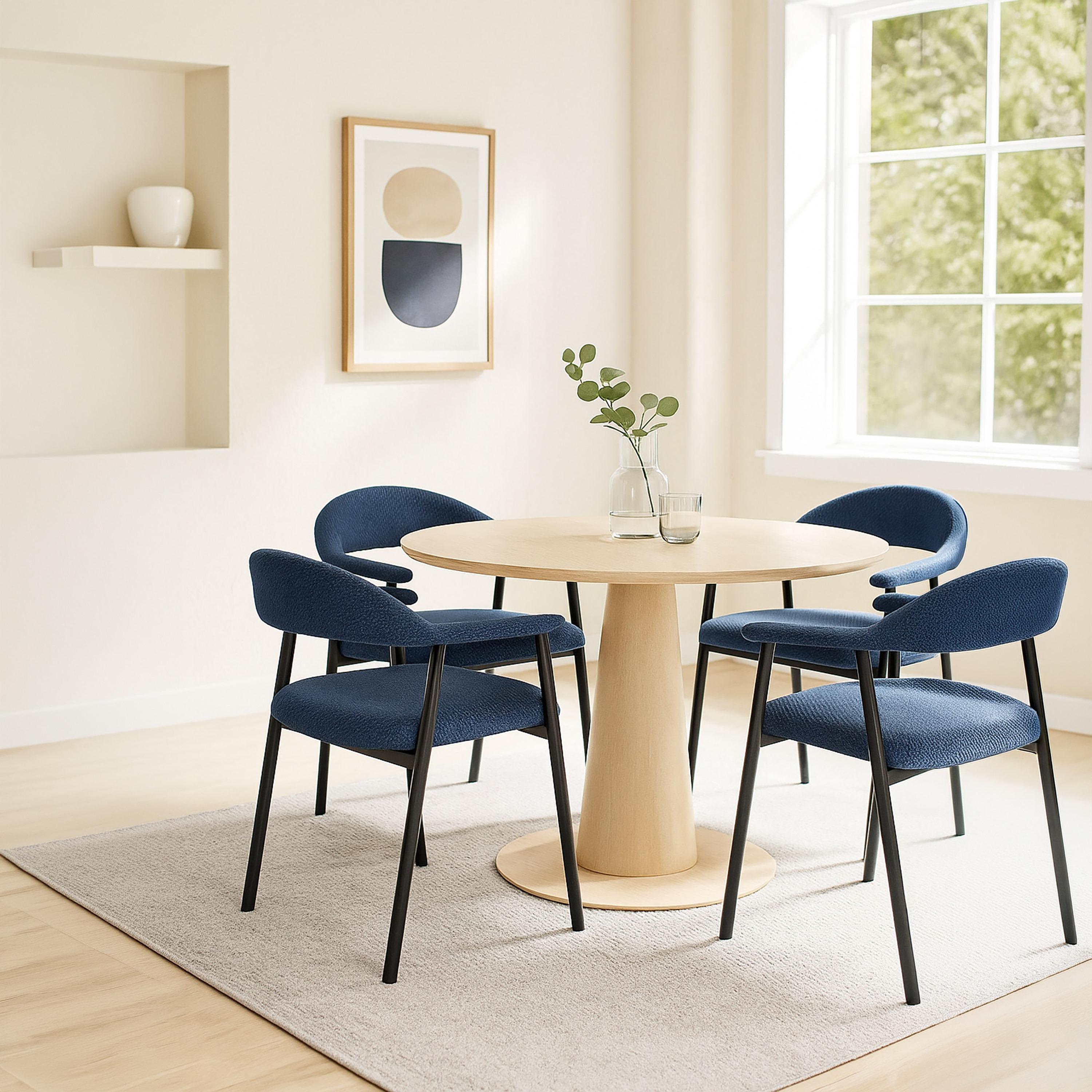 Maria Homes Blue Padded Arm Chair-furniture-sofaandseating-armchairs-image-3