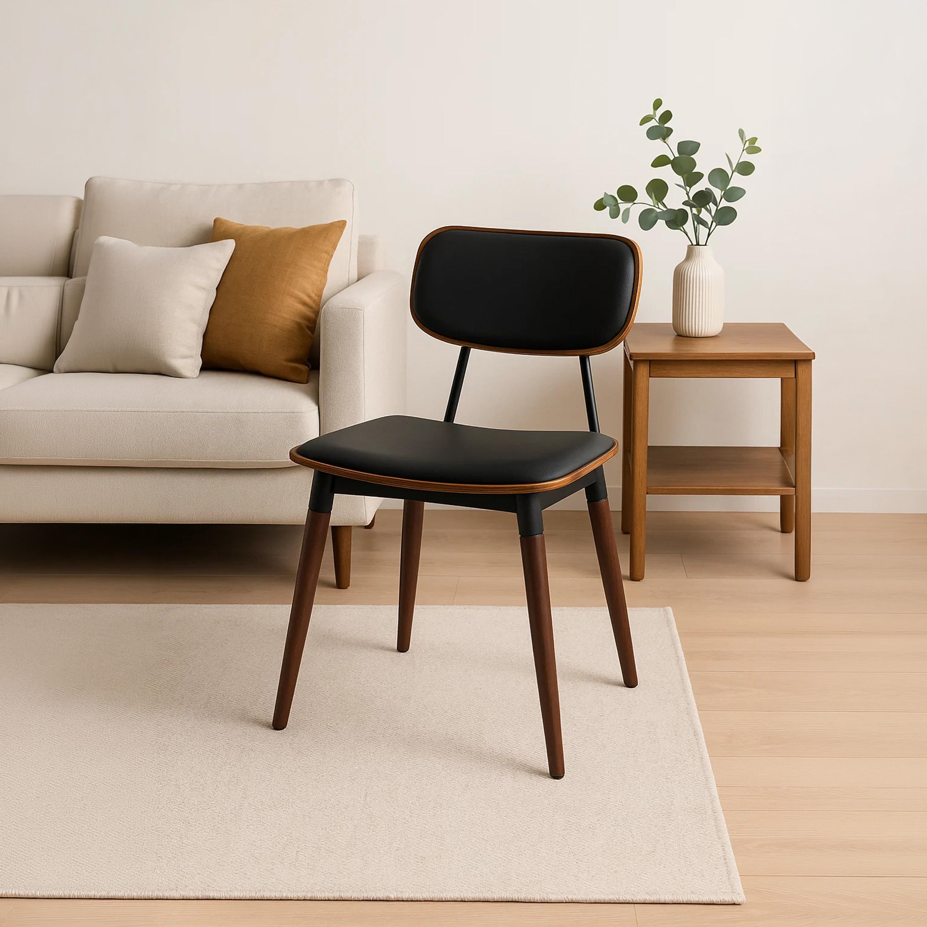 Maria Homes Black Armless Chair-furniture-diningroom-chairsandbenches-image-2