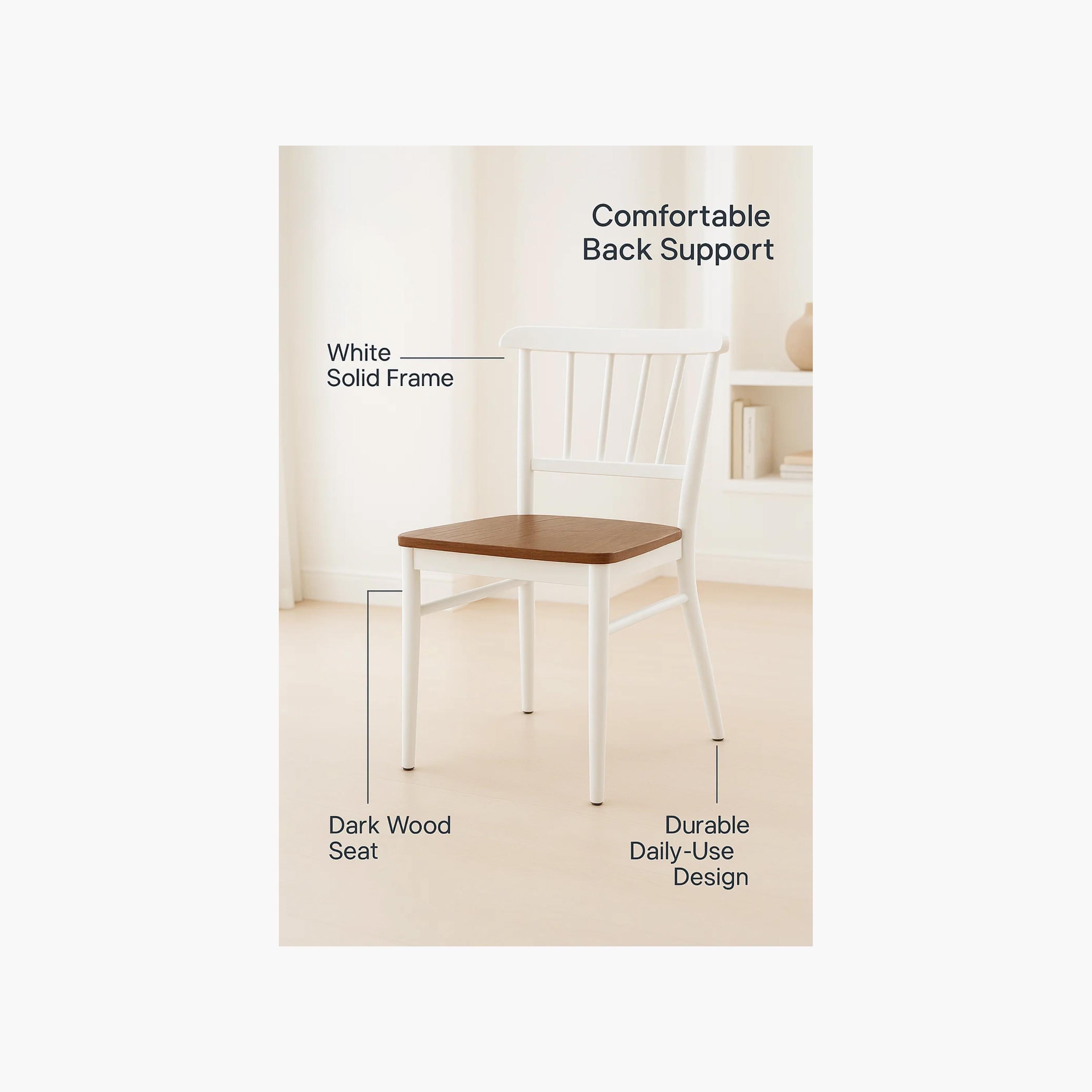 كرسي أبيض بدون ذراعين من ماريا هومز-furniture-diningroom-chairsandbenches-image-4