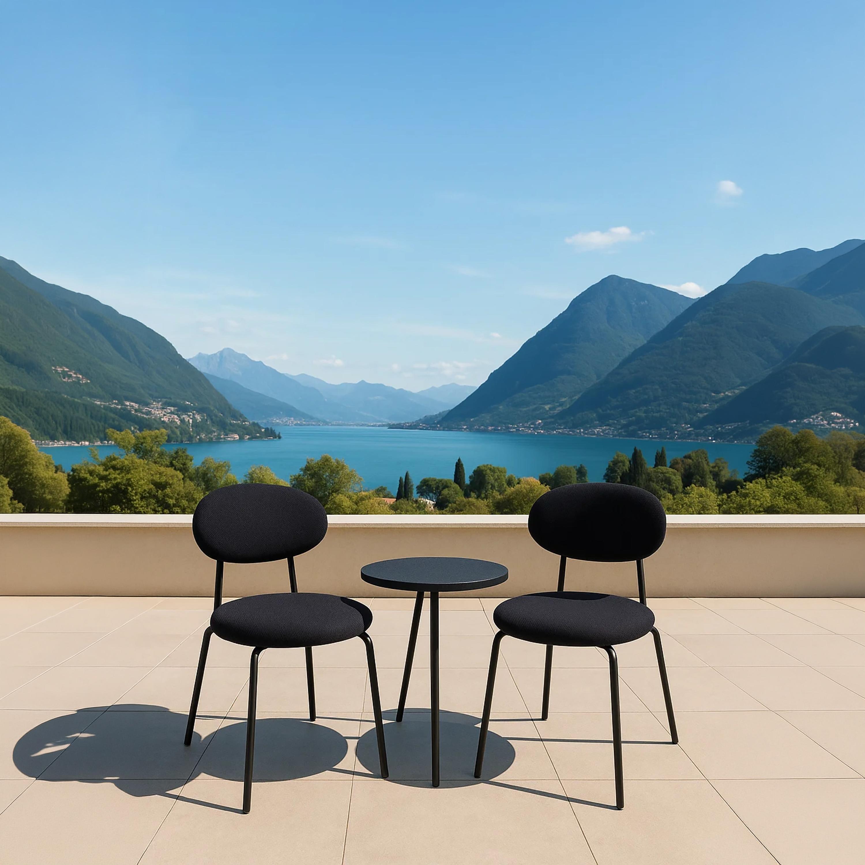 كرسي بلا ذراعين أسود من ماريا هومز-furniture-diningroom-chairsandbenches-image-3